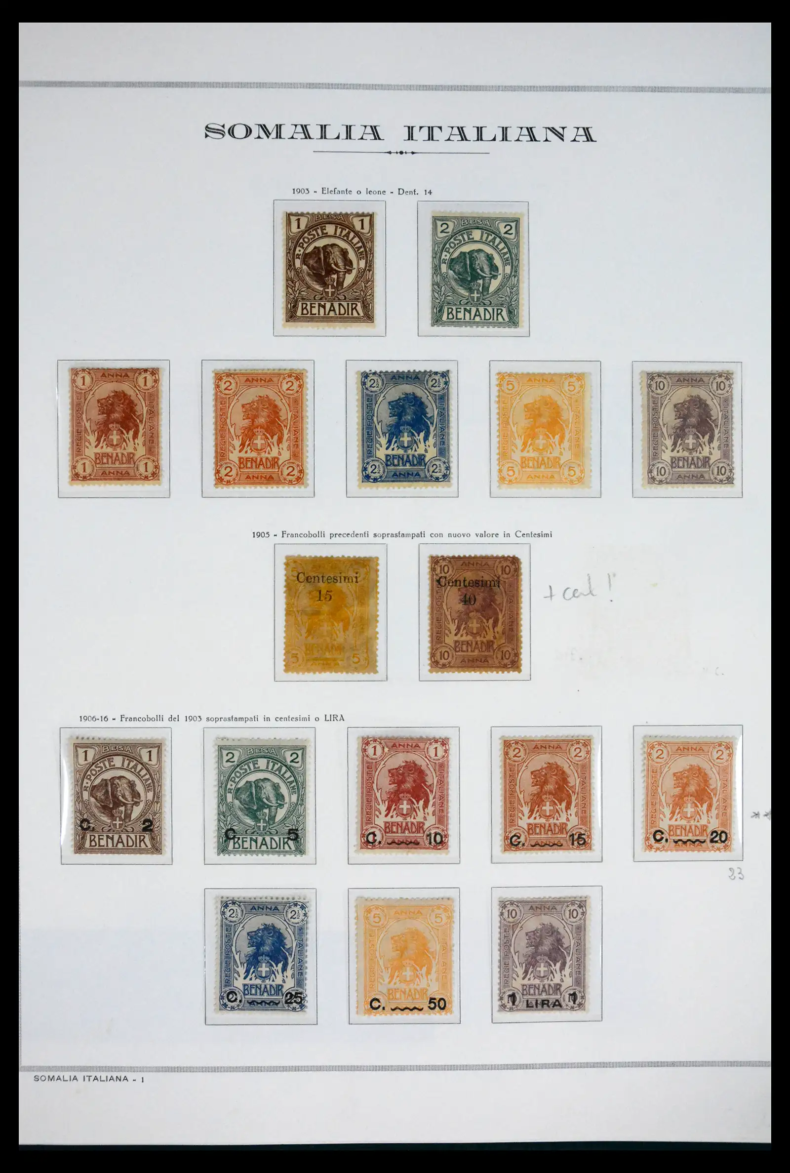 41820 0001 - Stamp collection 41820 Italian Somaliland 