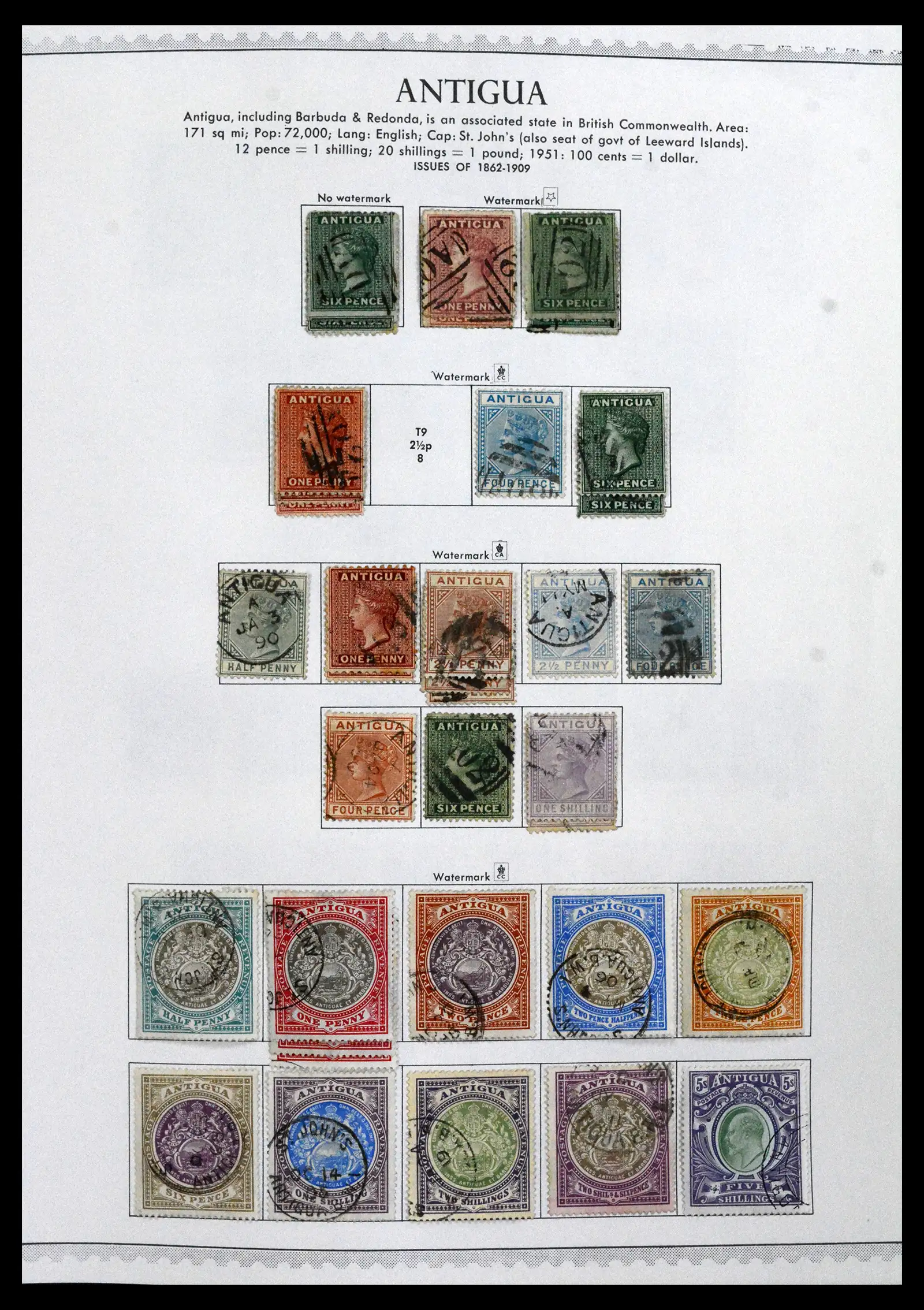 41835 0001 - Stamp collection 41835 Antigua 1862-1996.
