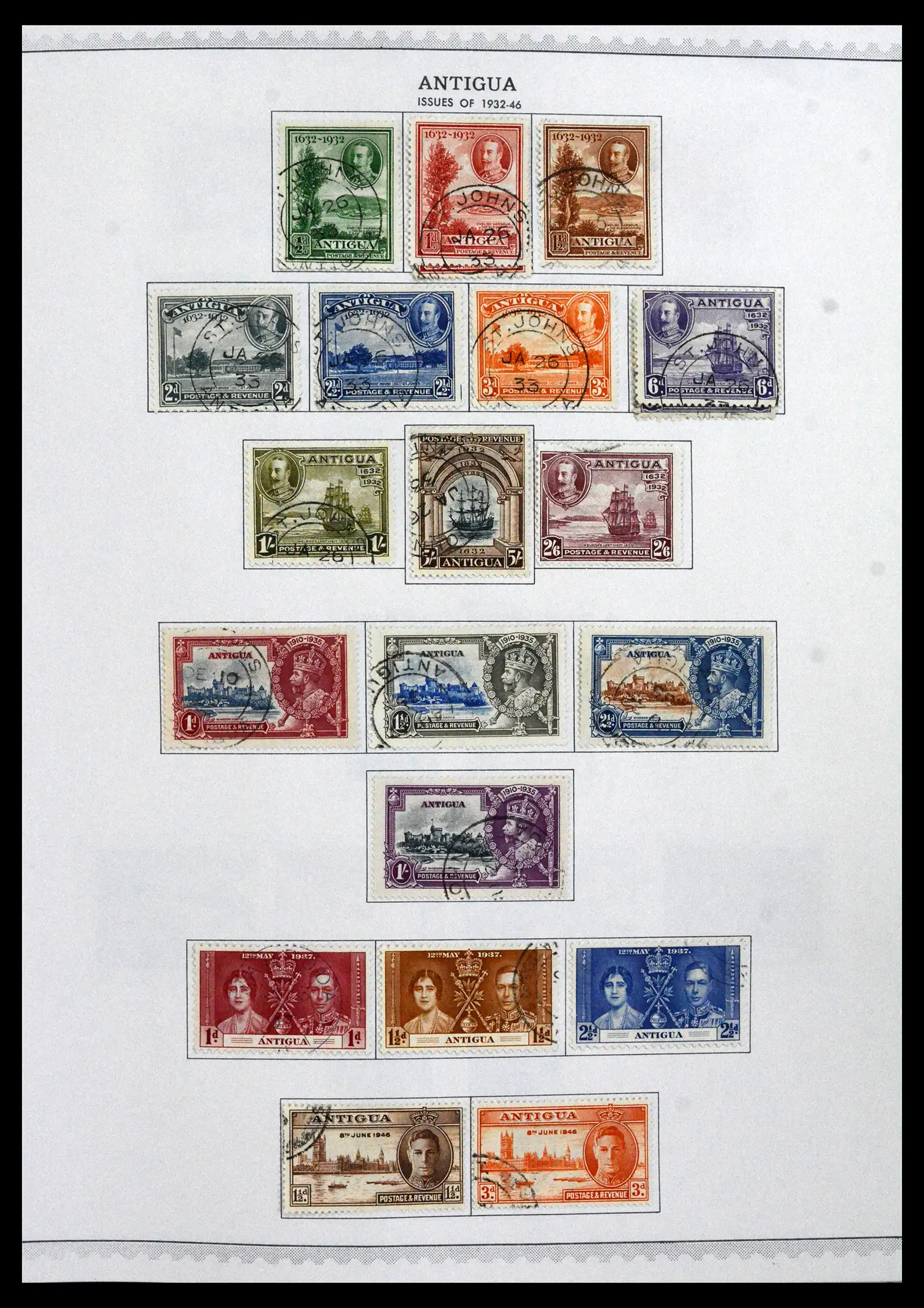 41835 0004 - Stamp collection 41835 Antigua 1862-1996.