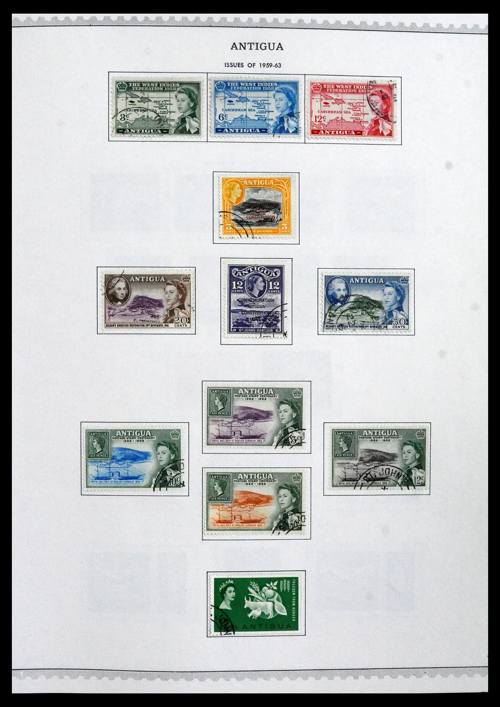 41835 0007 - Stamp collection 41835 Antigua 1862-1996.