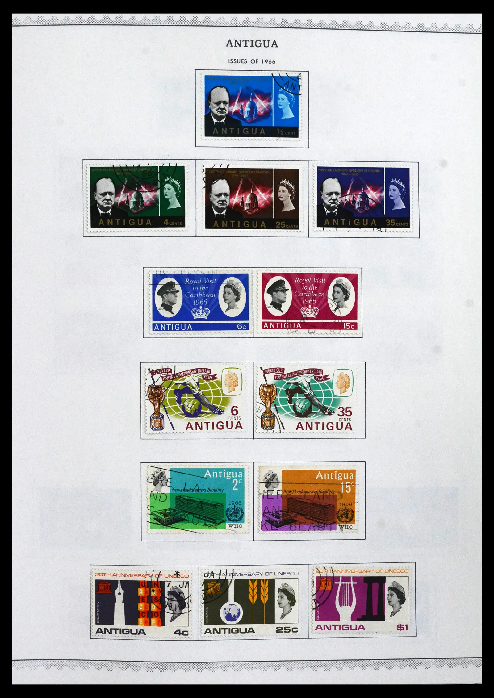 41835 0009 - Stamp collection 41835 Antigua 1862-1996.