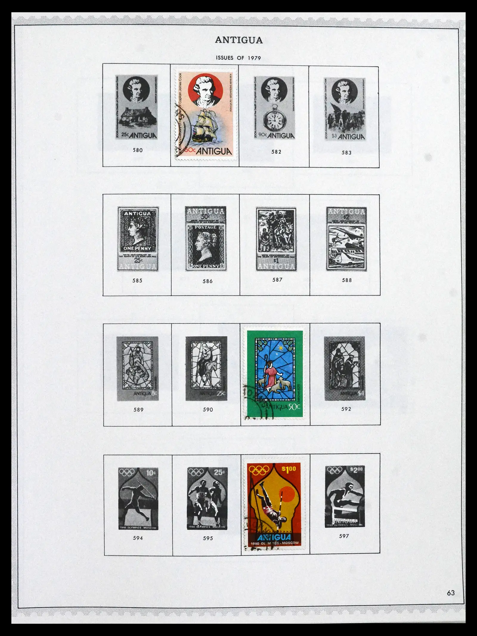 41835 0034 - Stamp collection 41835 Antigua 1862-1996.