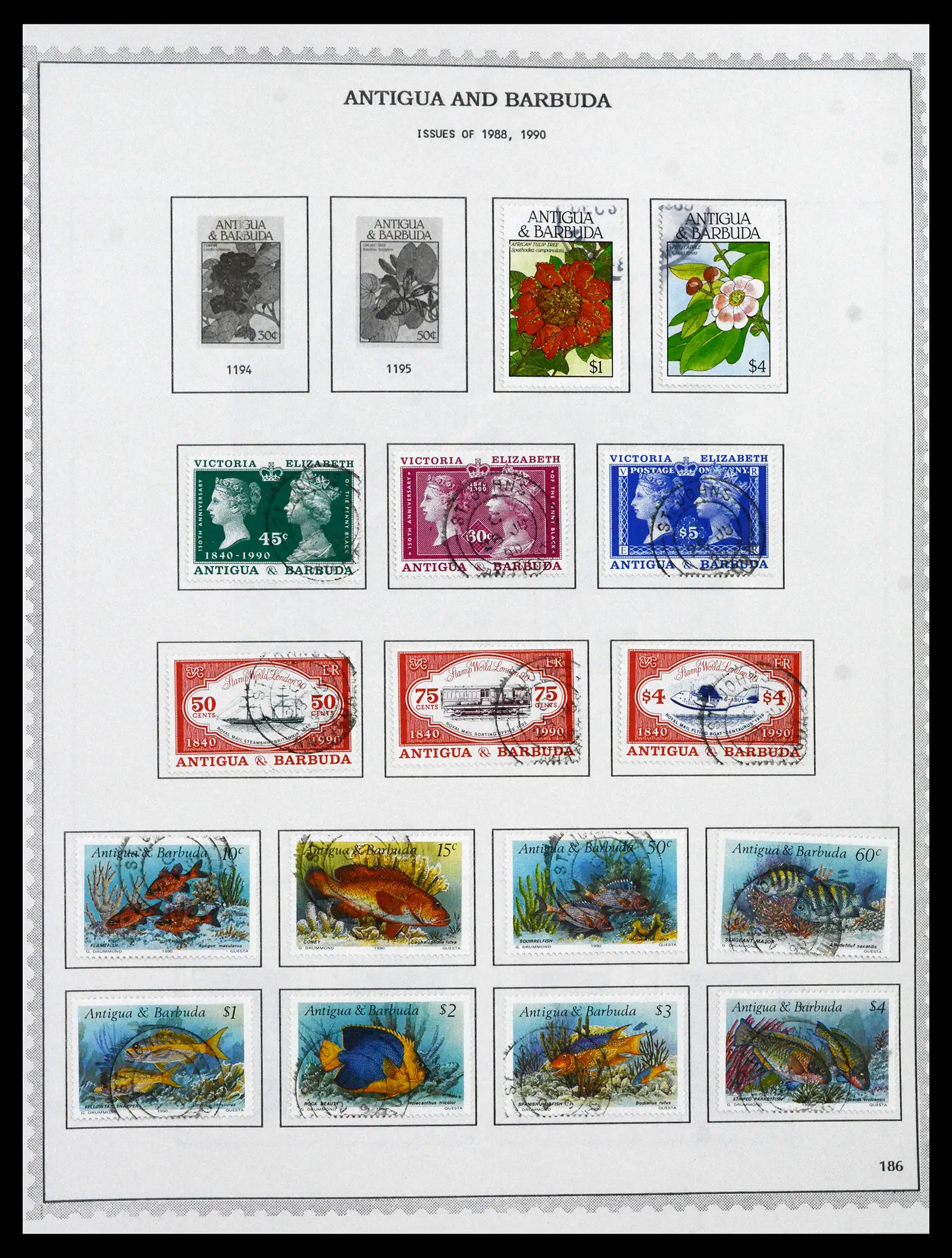 41835 0084 - Stamp collection 41835 Antigua 1862-1996.
