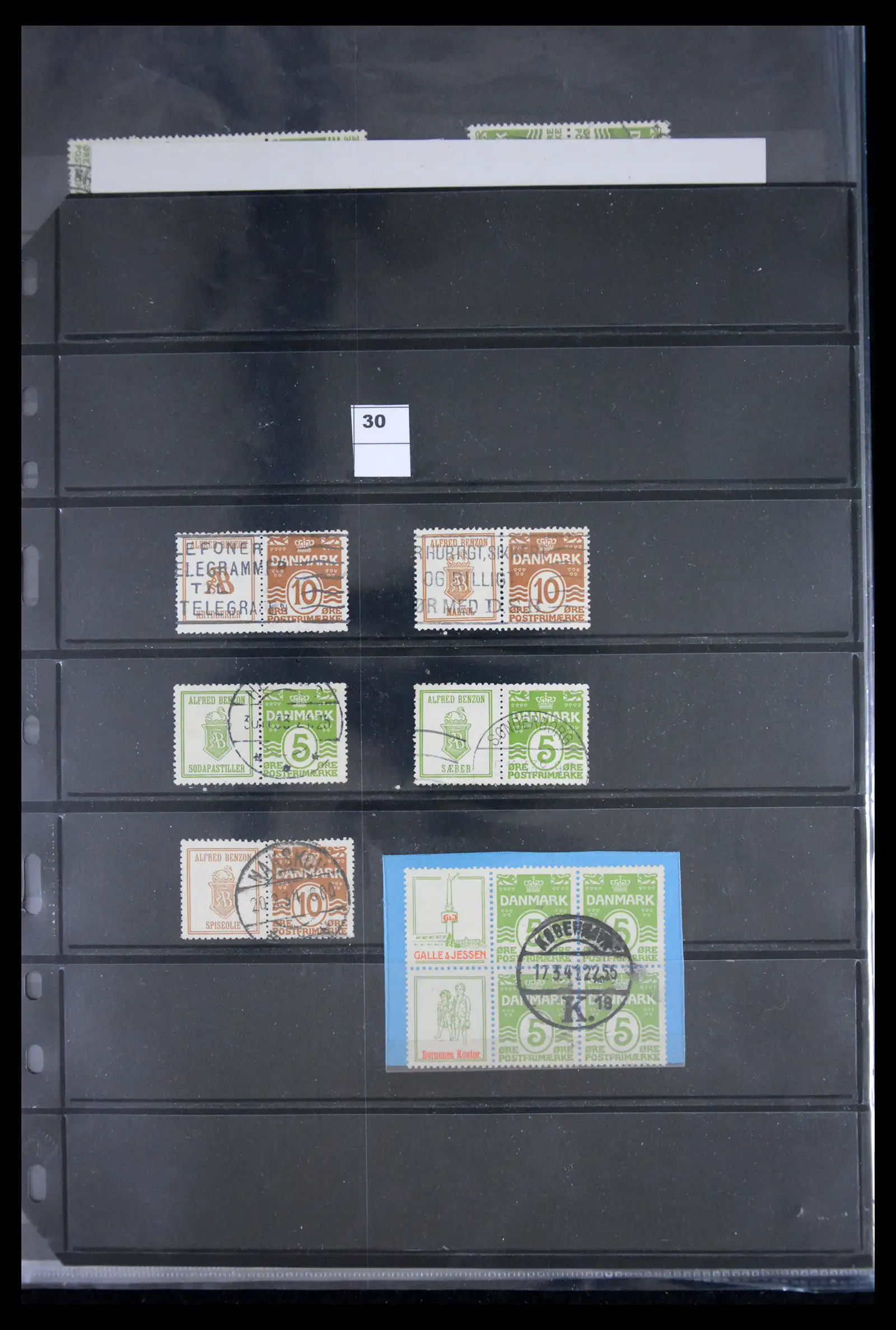 41836 0003 - Postzegelverzameling 41836 Denemarken combinaties uit boekjes 1927-1985.