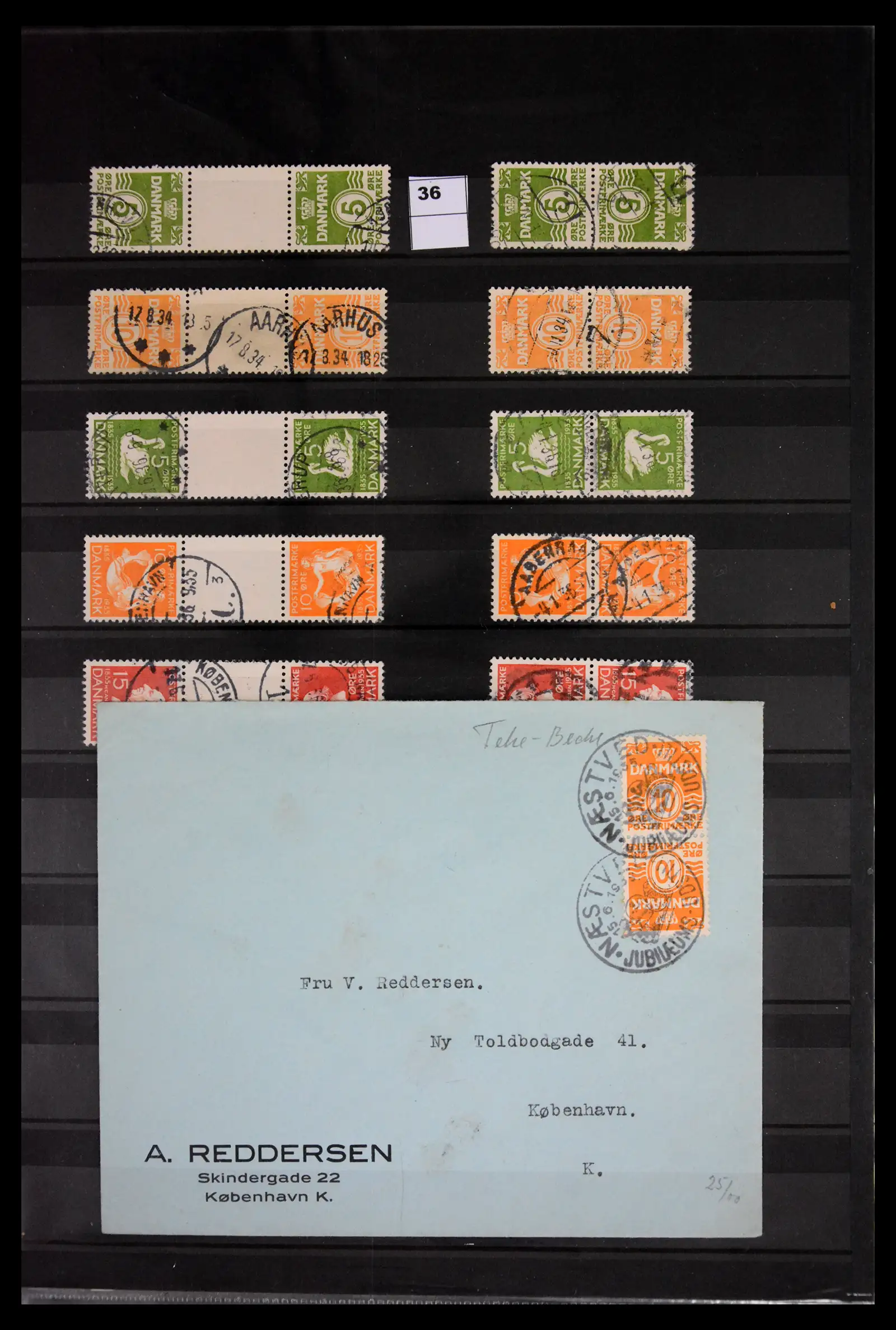 41836 0005 - Postzegelverzameling 41836 Denemarken combinaties uit boekjes 1927-1985.