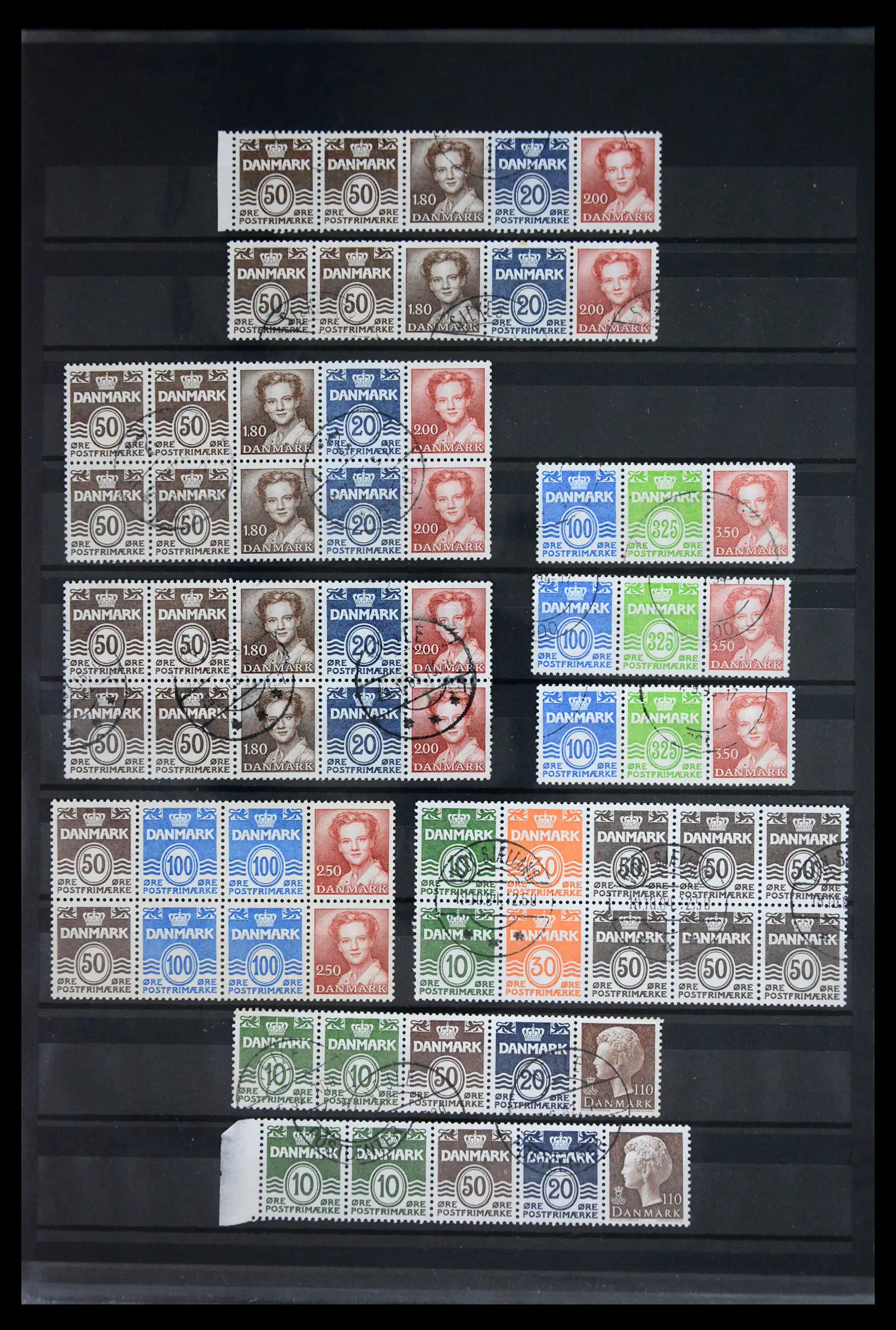 41836 0011 - Postzegelverzameling 41836 Denemarken combinaties uit boekjes 1927-1985.