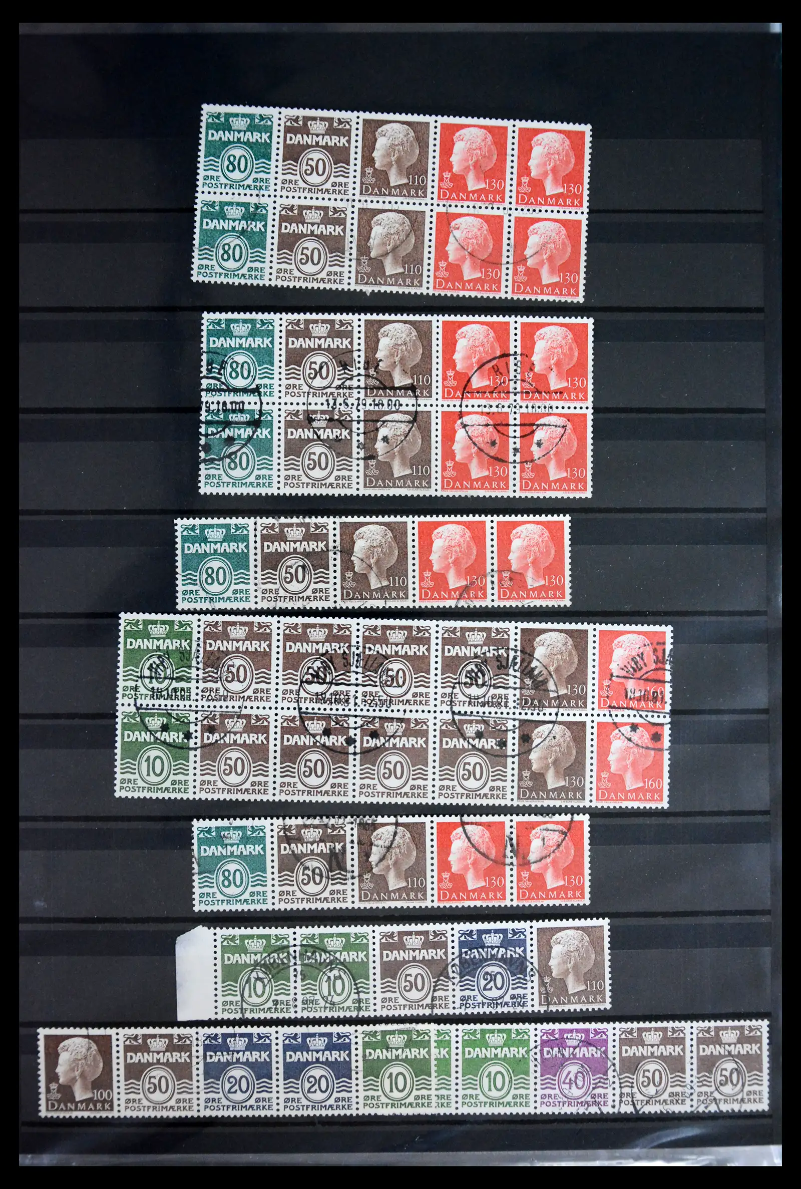 41836 0012 - Postzegelverzameling 41836 Denemarken combinaties uit boekjes 1927-1985.