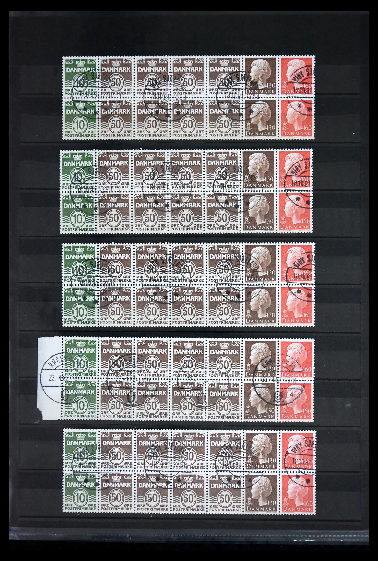 41836 0013 - Postzegelverzameling 41836 Denemarken combinaties uit boekjes 1927-1985.