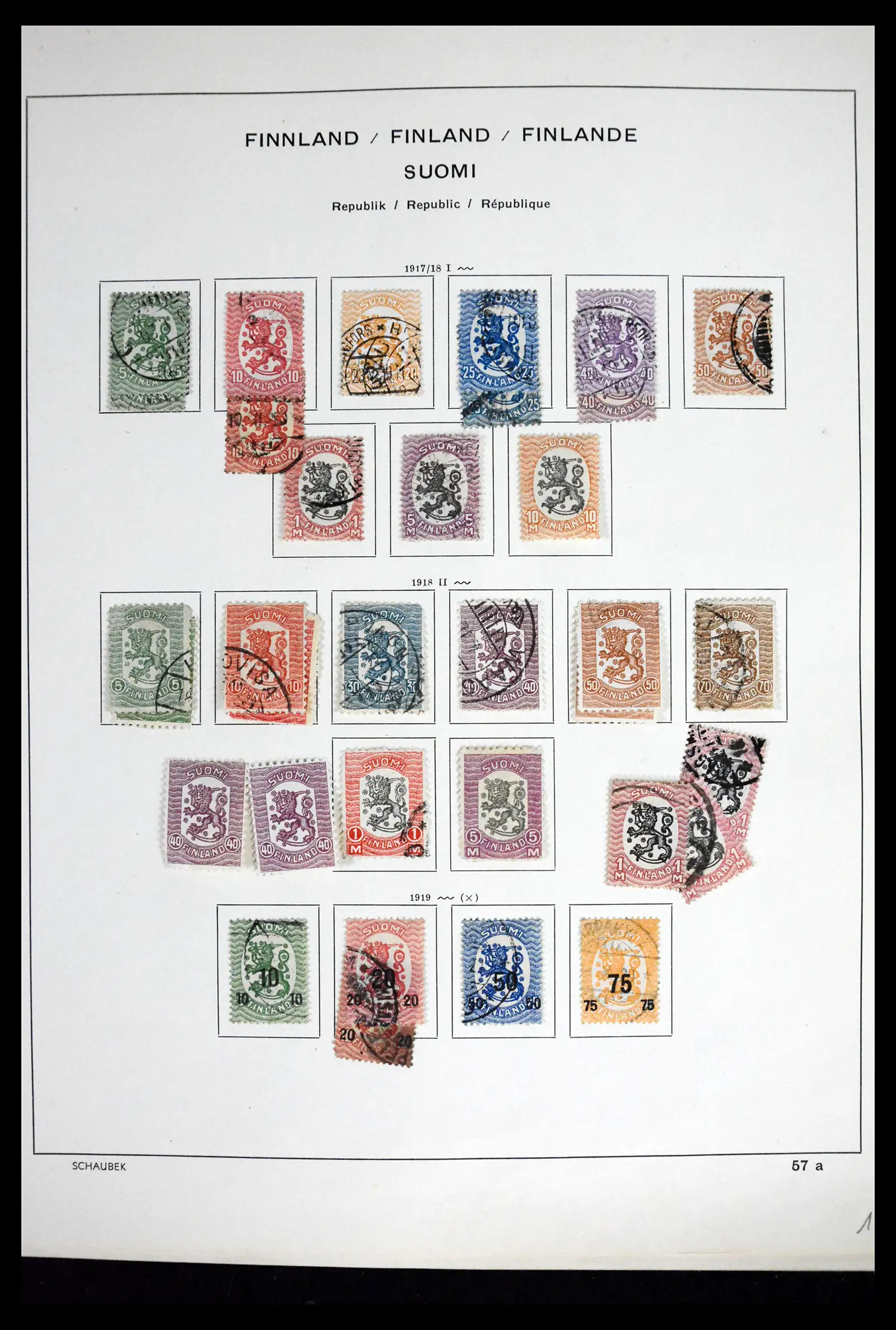 41841 0004 - Stamp collection 41841 Finland 1856-1959.