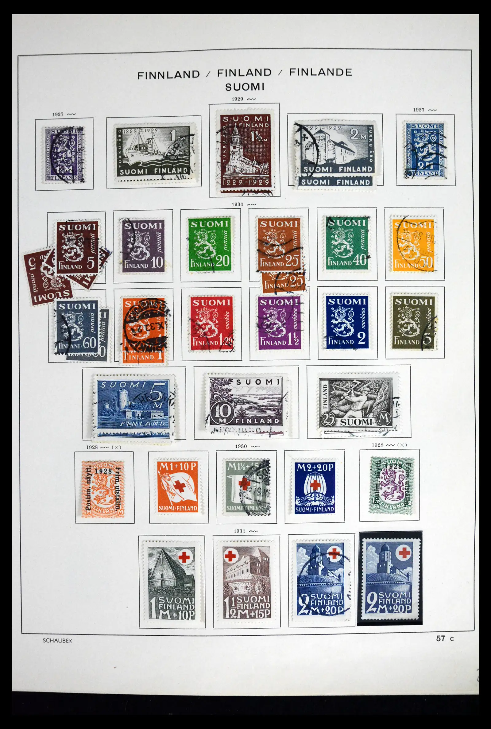 41841 0006 - Stamp collection 41841 Finland 1856-1959.