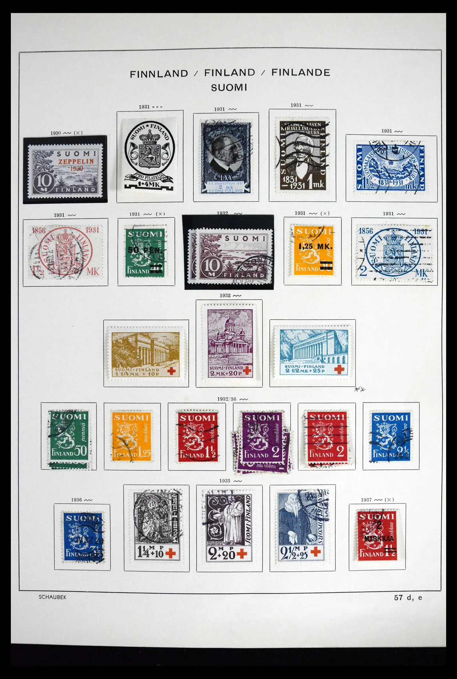 41841 0007 - Stamp collection 41841 Finland 1856-1959.