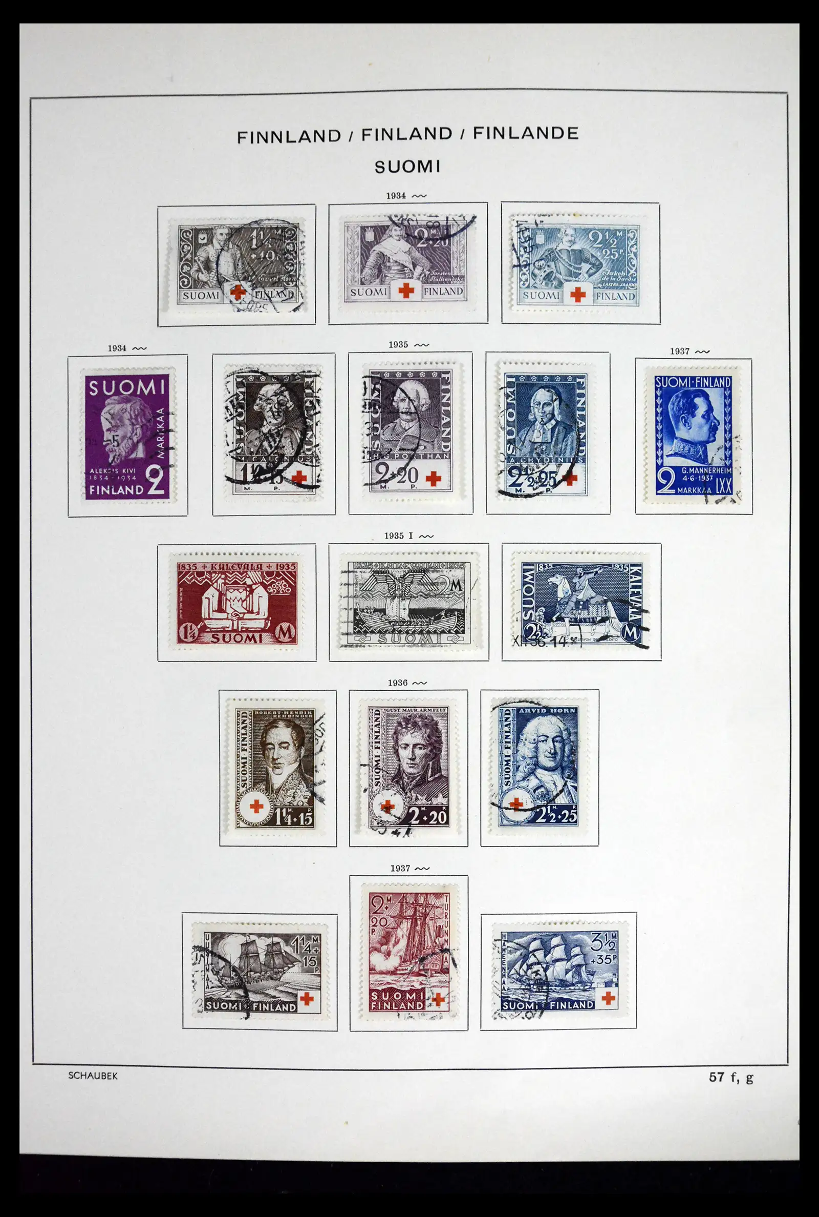 41841 0008 - Stamp collection 41841 Finland 1856-1959.