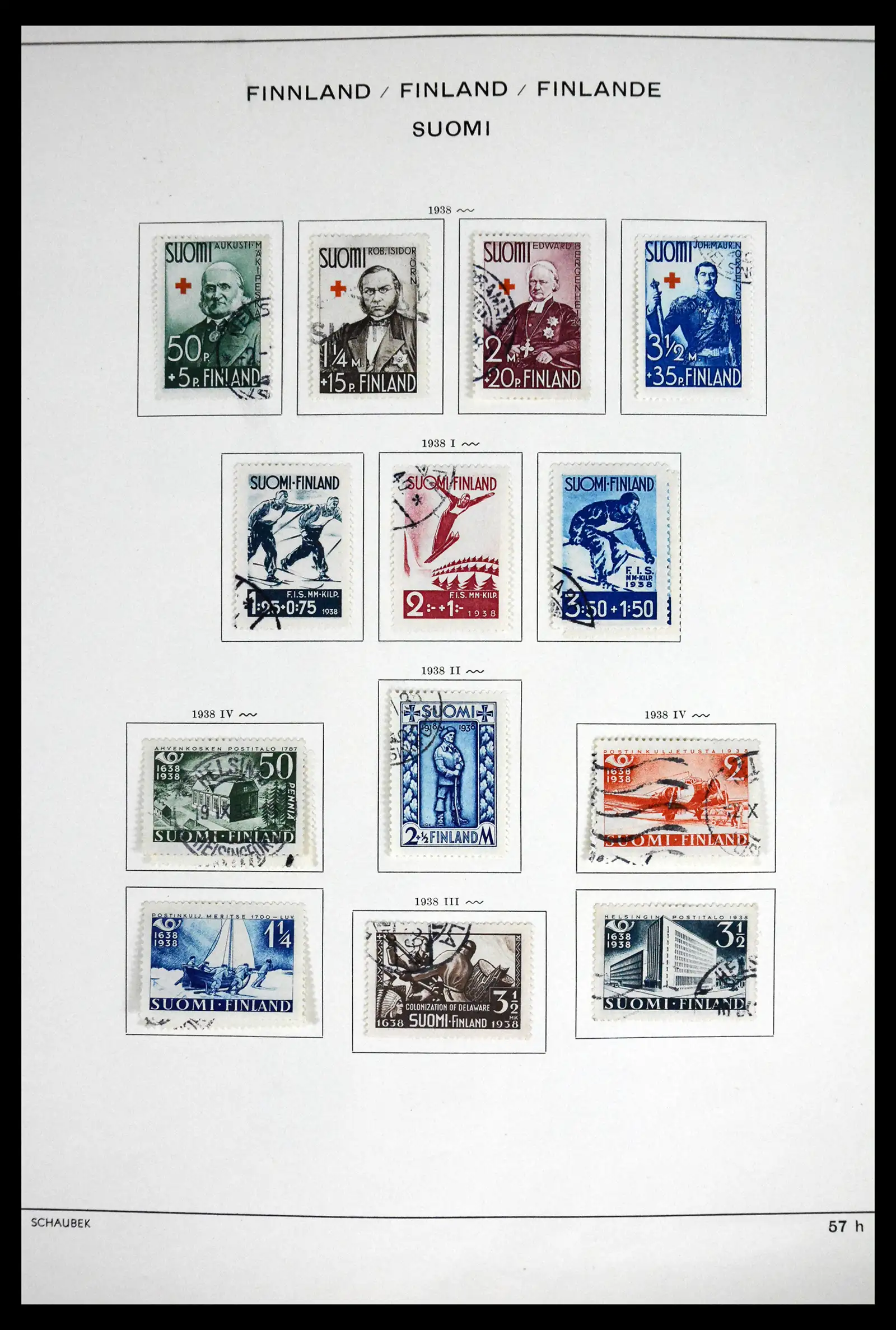 41841 0009 - Stamp collection 41841 Finland 1856-1959.