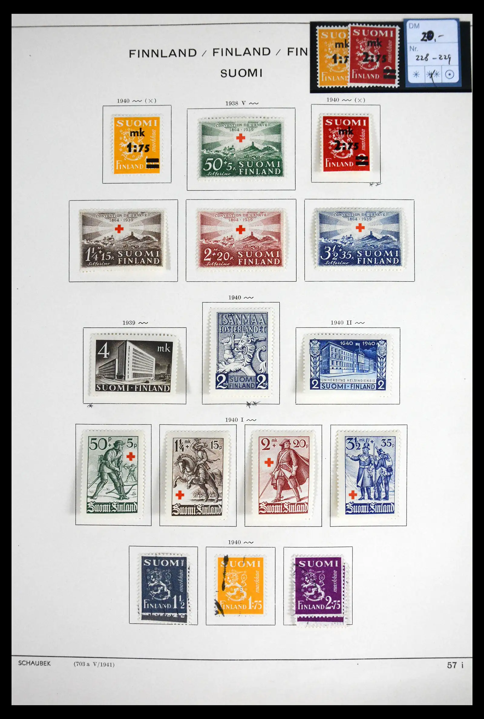 41841 0010 - Stamp collection 41841 Finland 1856-1959.