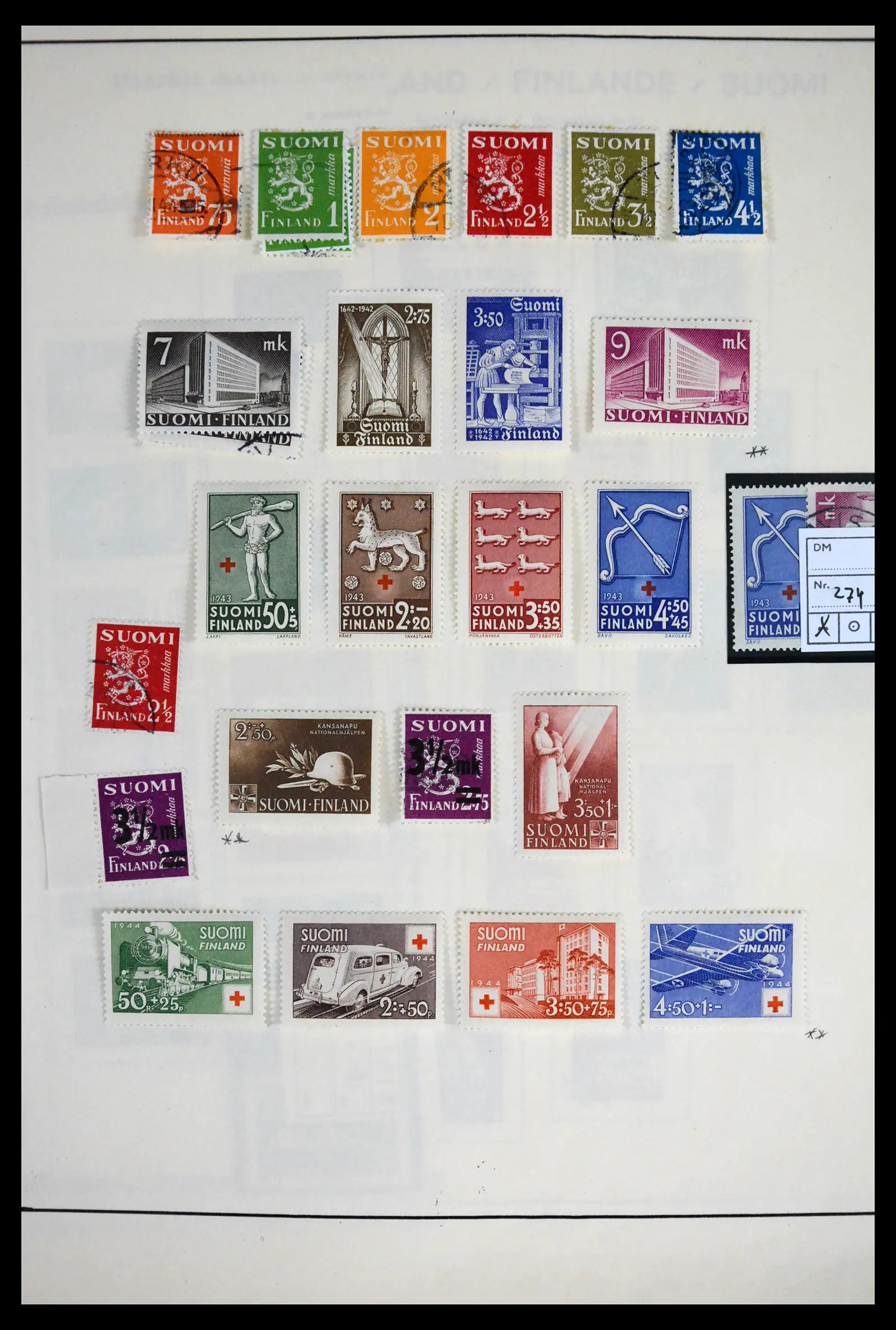 41841 0013 - Stamp collection 41841 Finland 1856-1959.