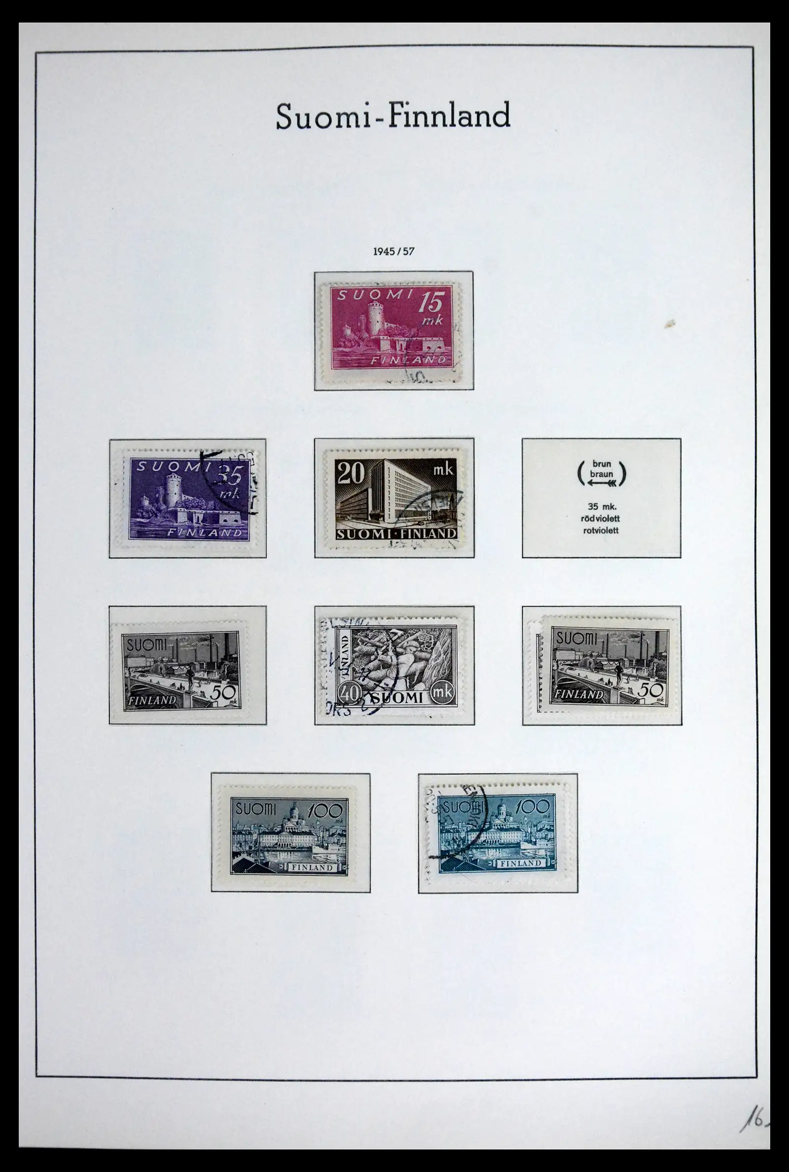 41841 0021 - Stamp collection 41841 Finland 1856-1959.