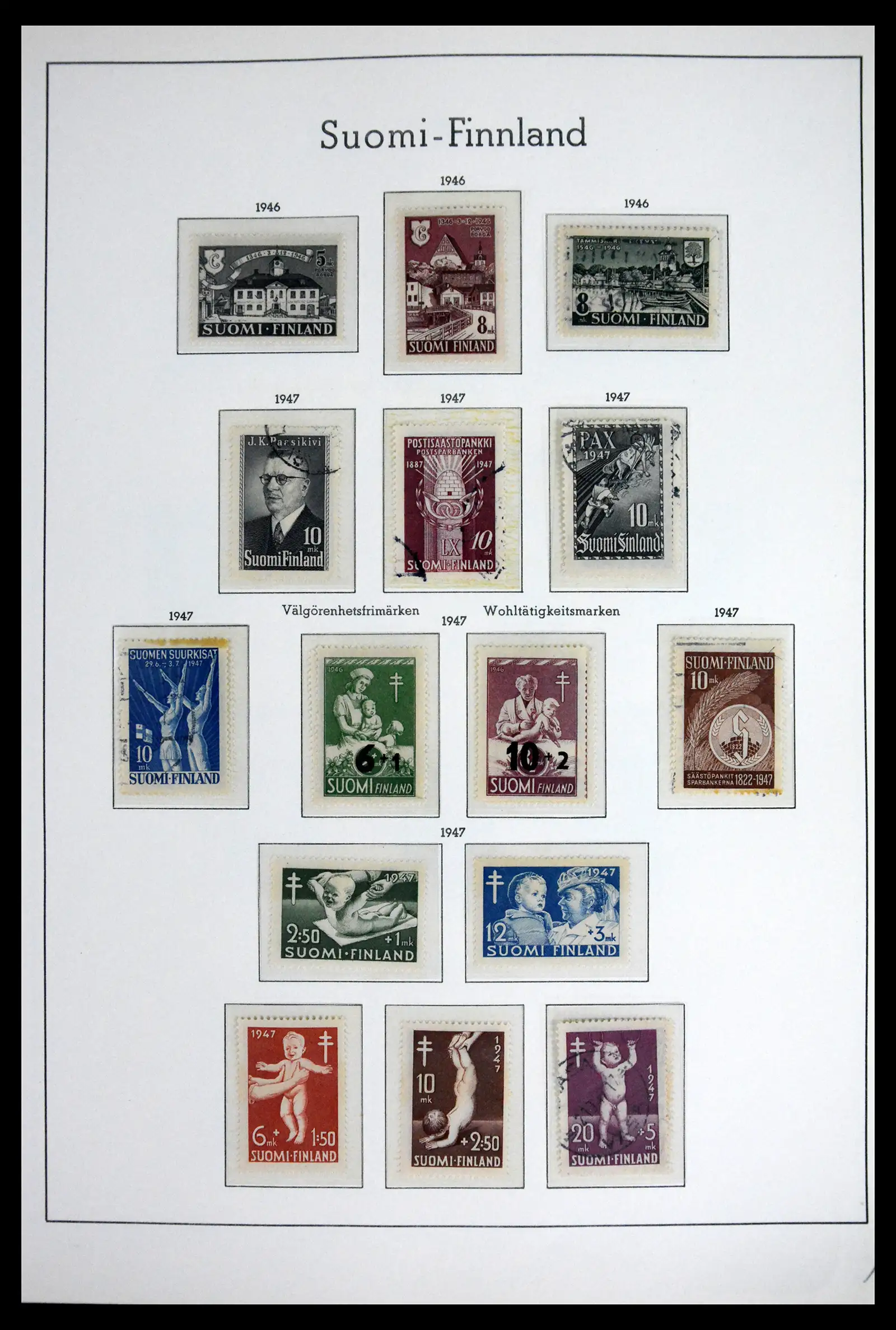 41841 0023 - Stamp collection 41841 Finland 1856-1959.