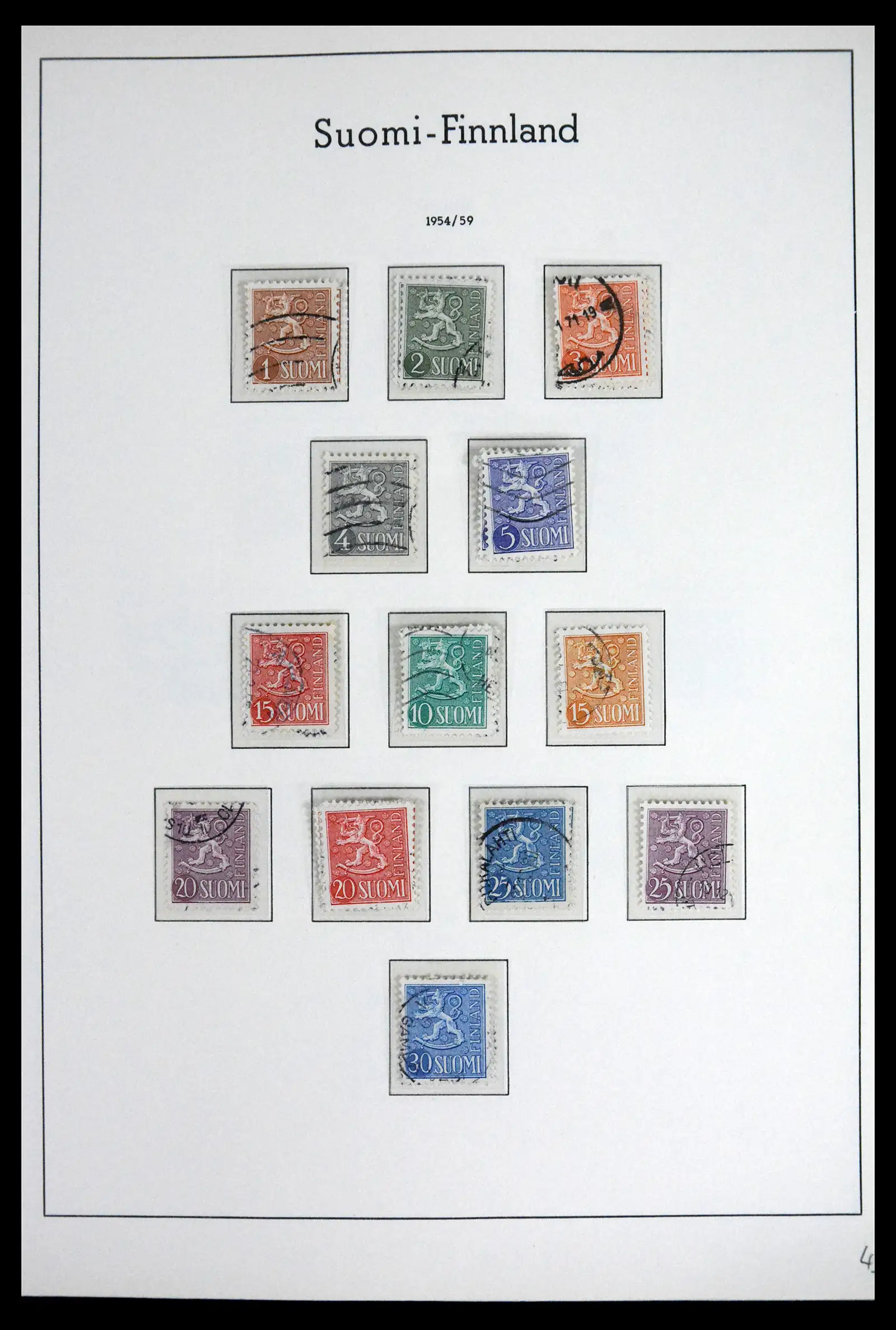 41841 0030 - Stamp collection 41841 Finland 1856-1959.