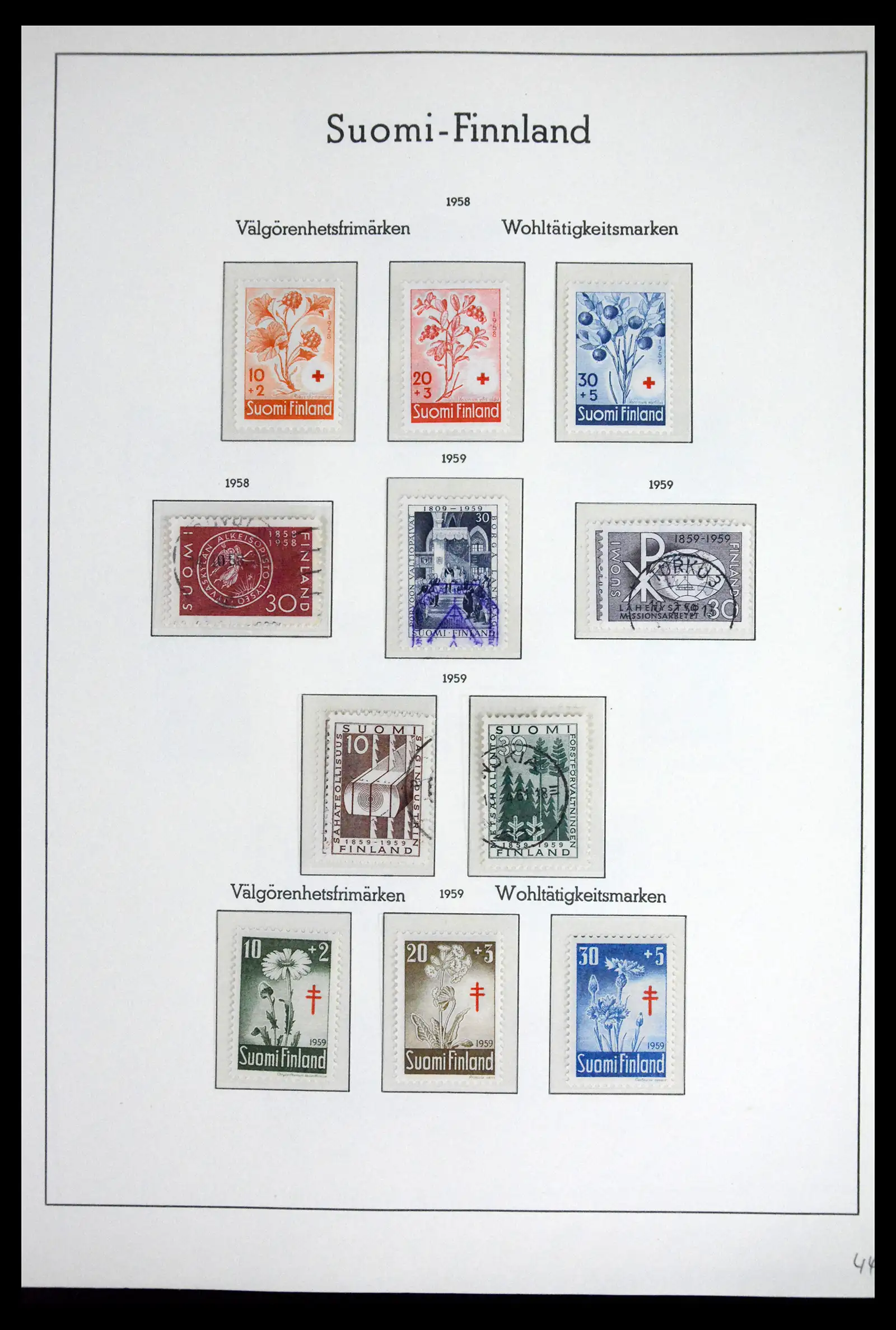 41841 0037 - Stamp collection 41841 Finland 1856-1959.
