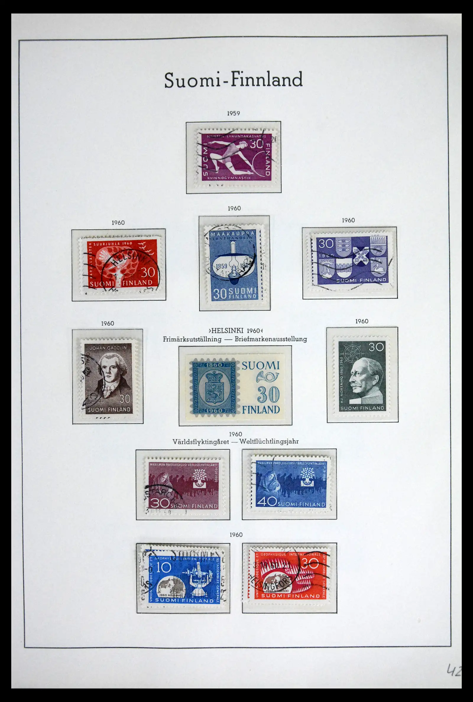 41841 0038 - Stamp collection 41841 Finland 1856-1959.