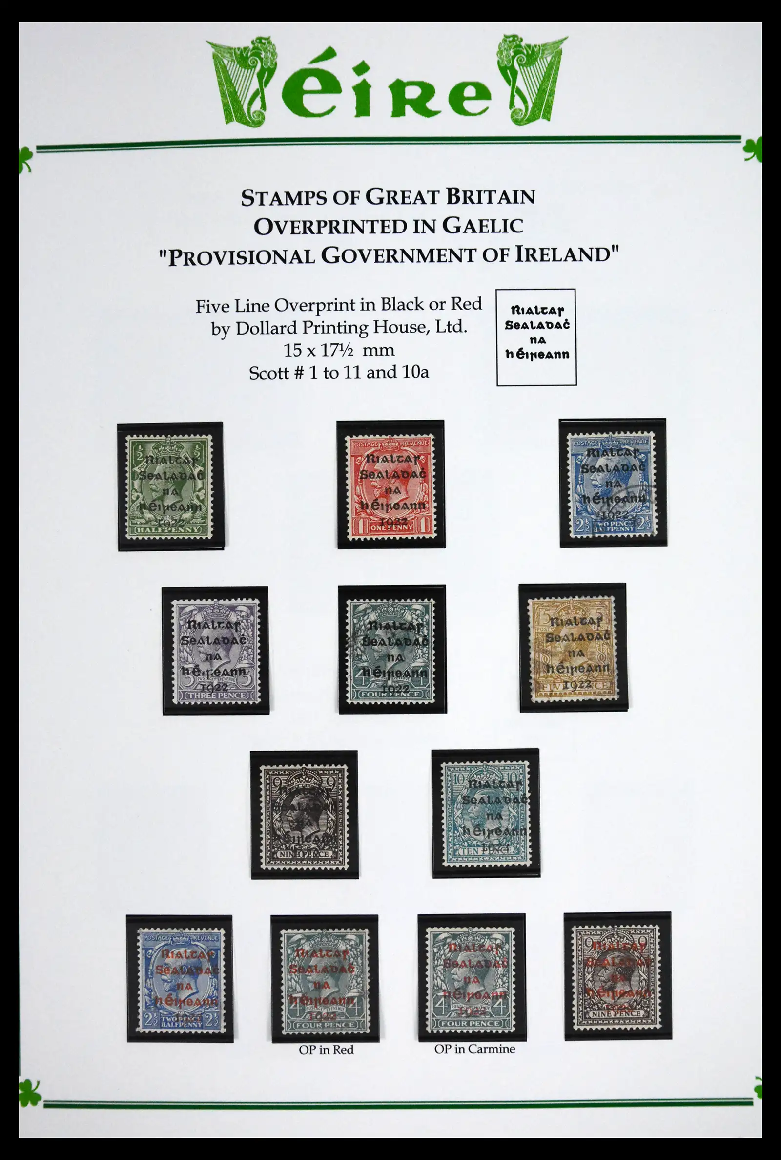 41843 0001 - Postzegelverzameling 41843 Ierland 1922-1980.