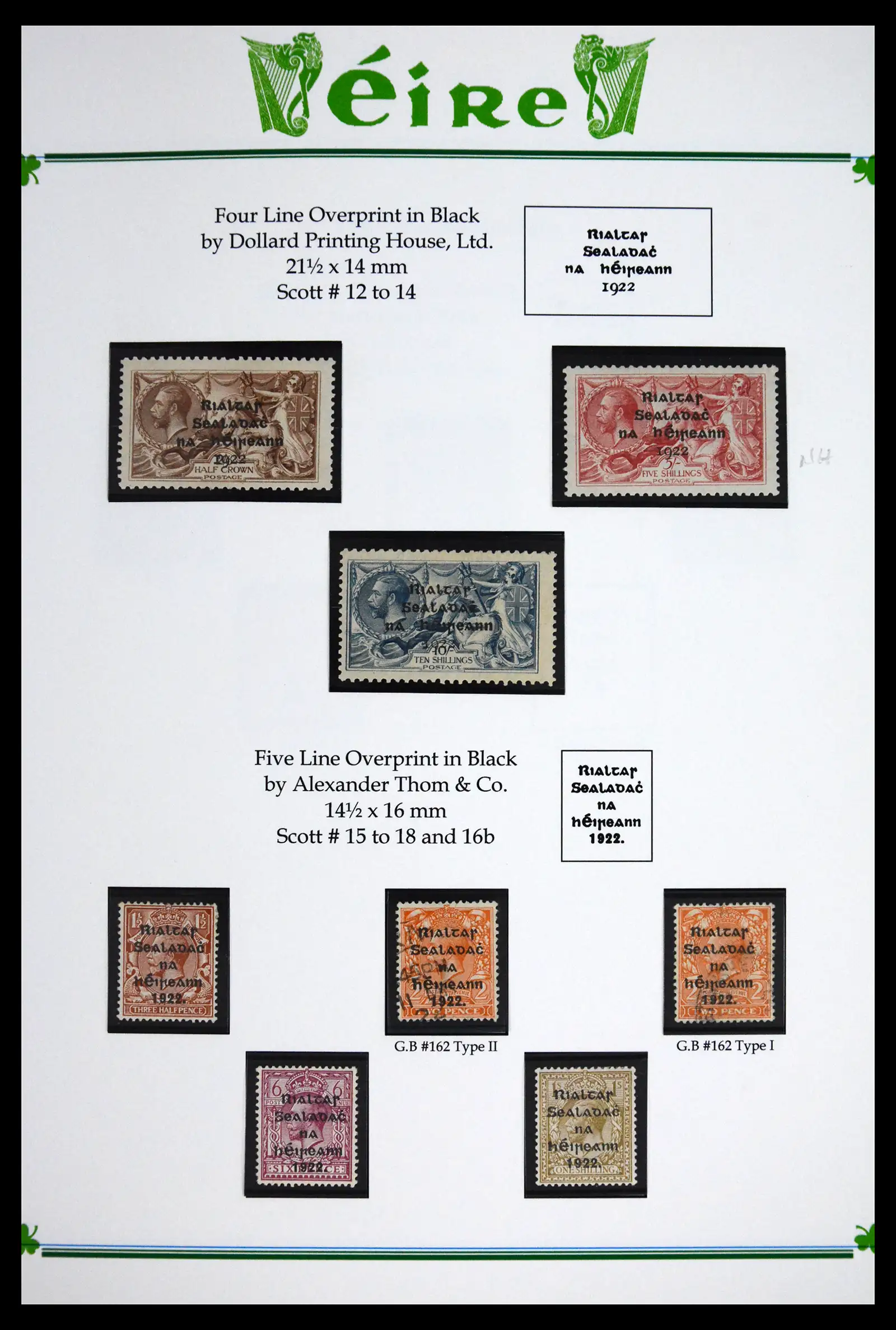 41843 0002 - Postzegelverzameling 41843 Ierland 1922-1980.