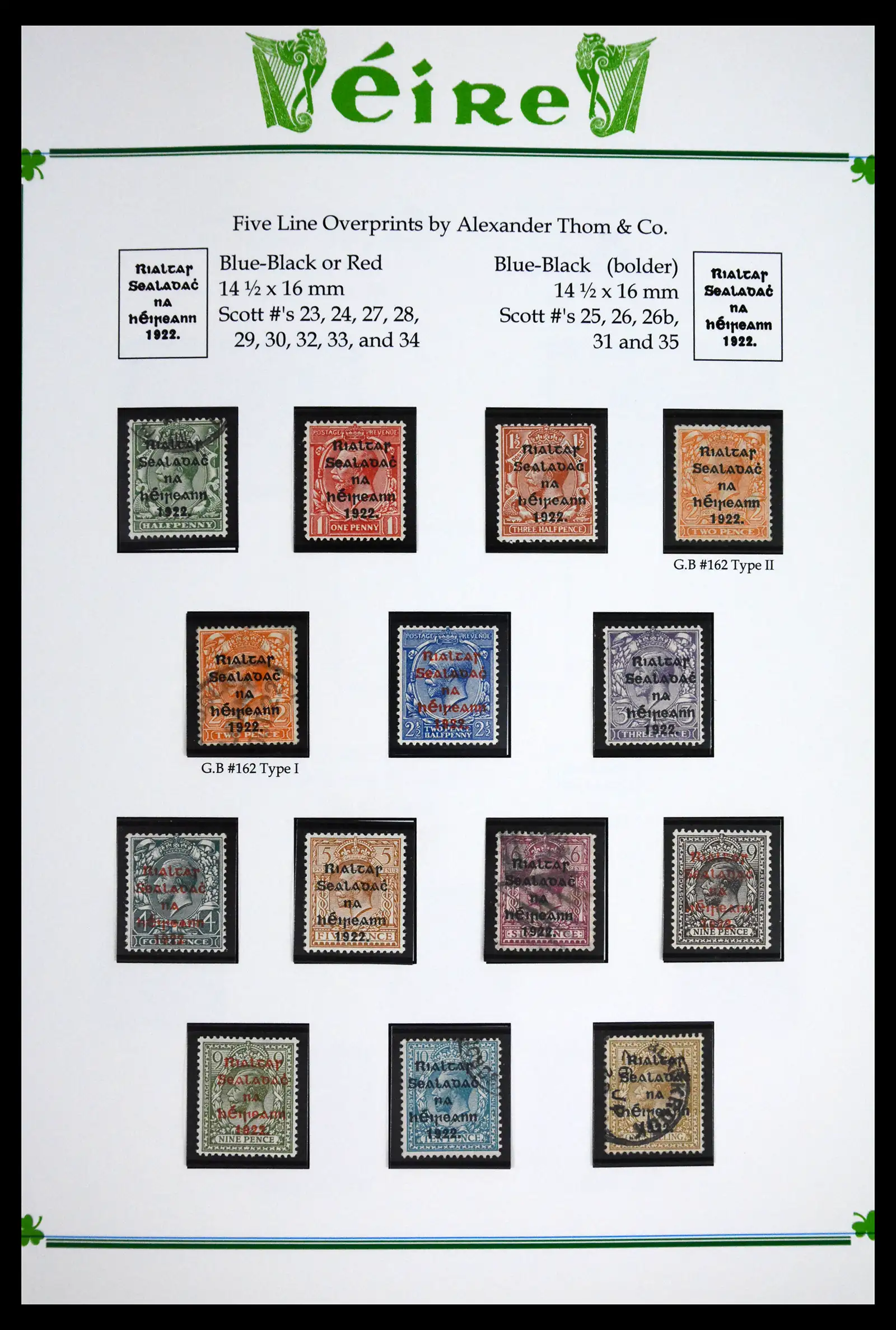 41843 0004 - Postzegelverzameling 41843 Ierland 1922-1980.