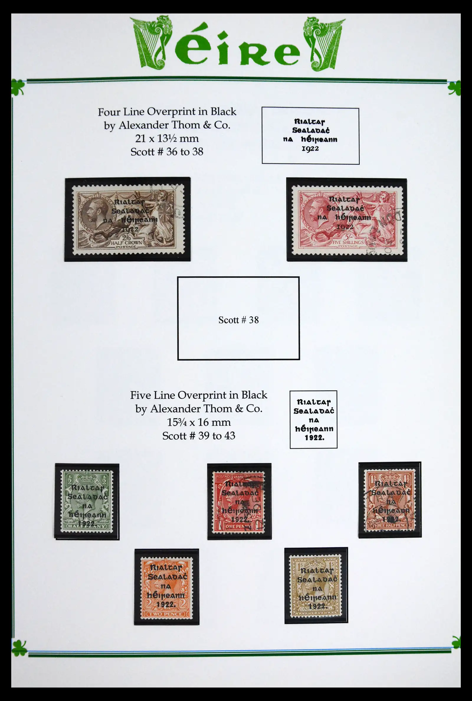 41843 0005 - Postzegelverzameling 41843 Ierland 1922-1980.