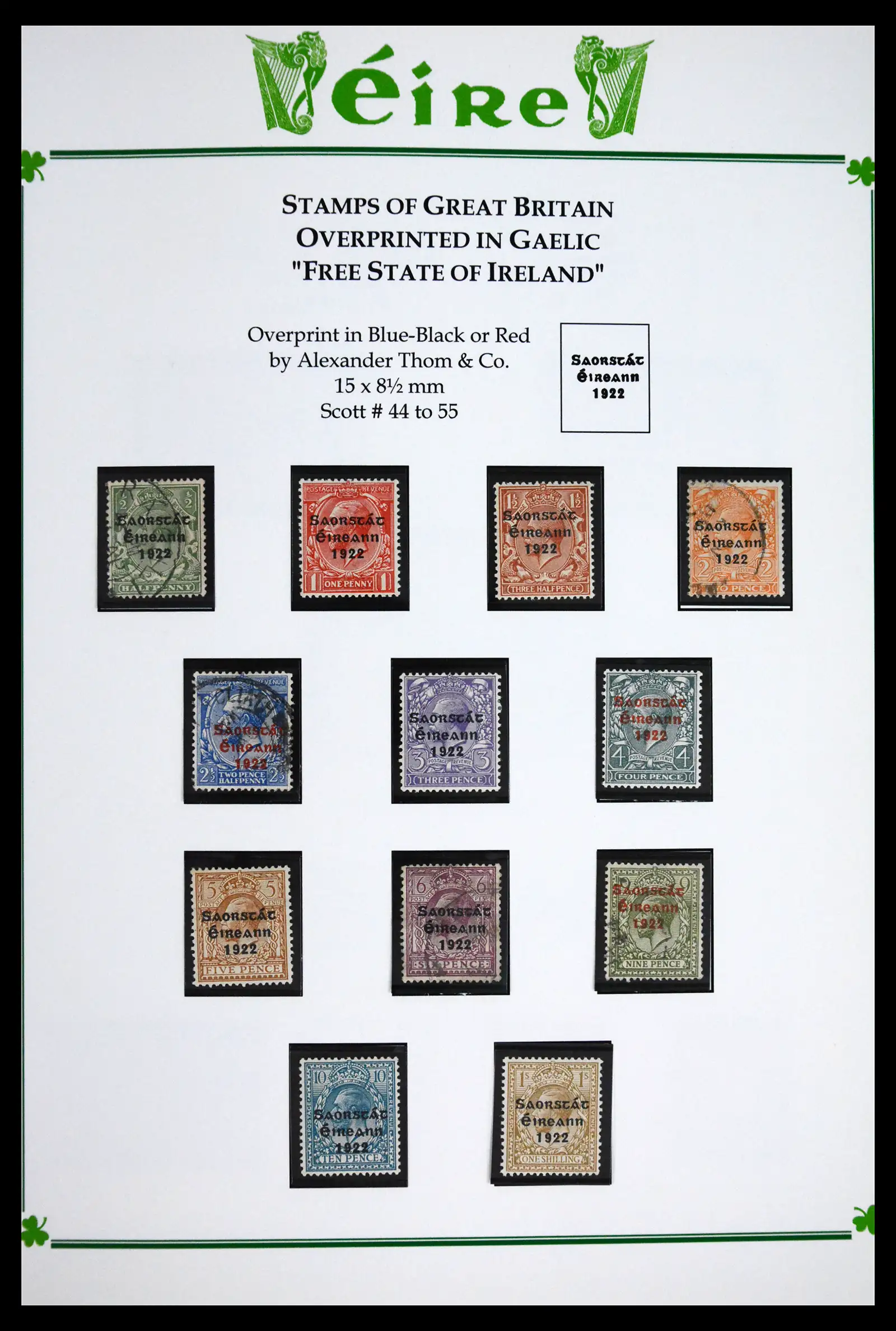41843 0006 - Postzegelverzameling 41843 Ierland 1922-1980.