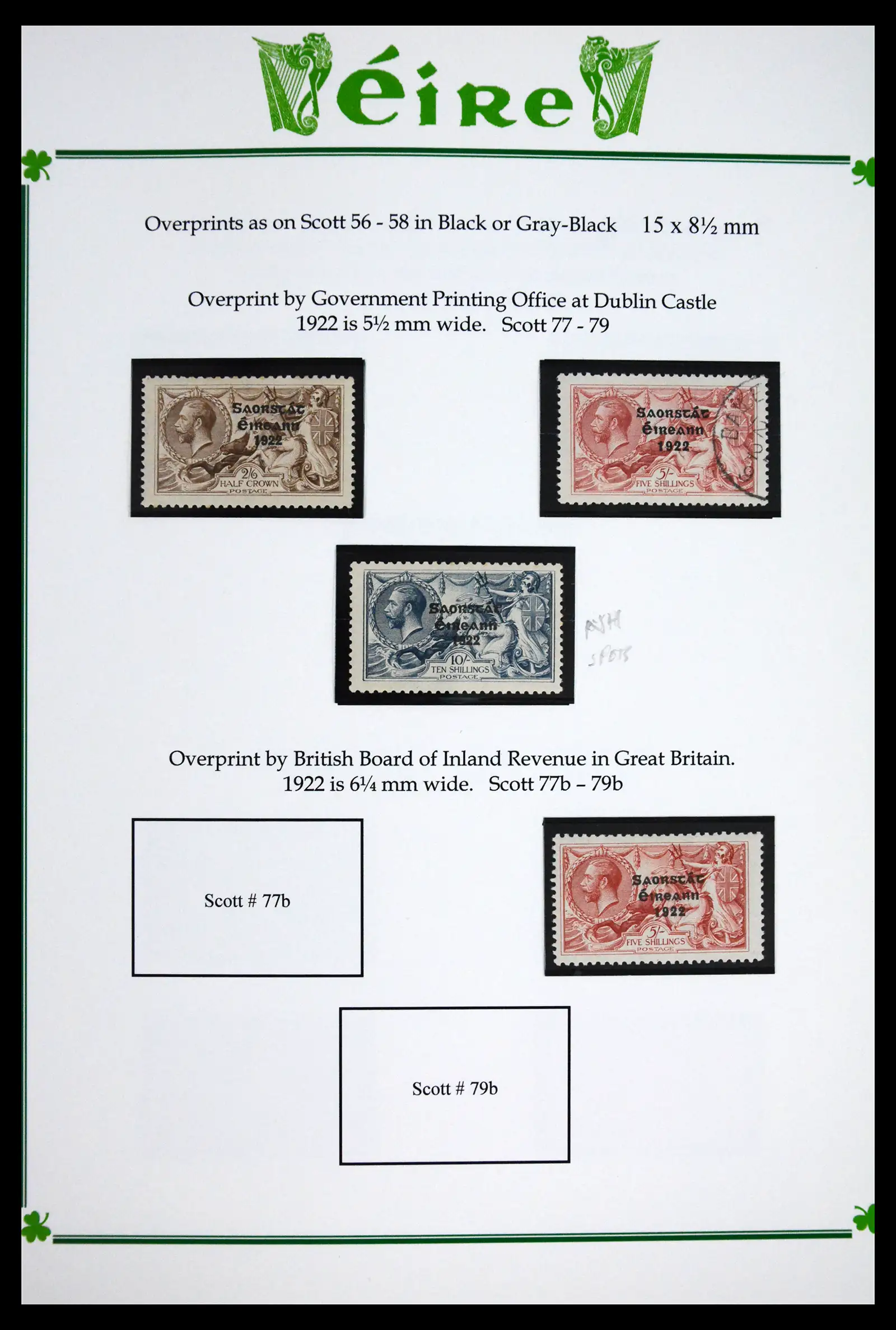 41843 0009 - Postzegelverzameling 41843 Ierland 1922-1980.