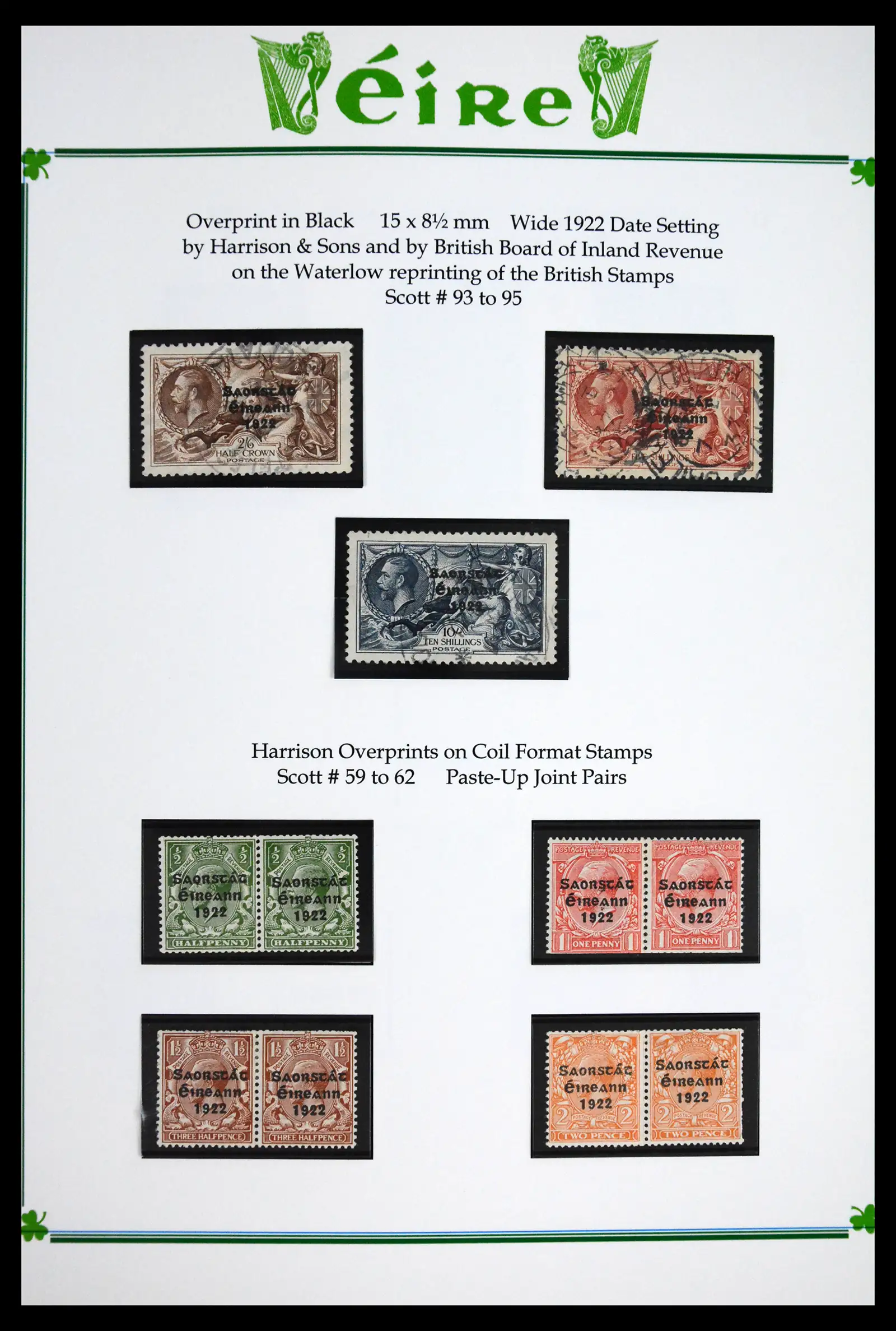 41843 0010 - Postzegelverzameling 41843 Ierland 1922-1980.