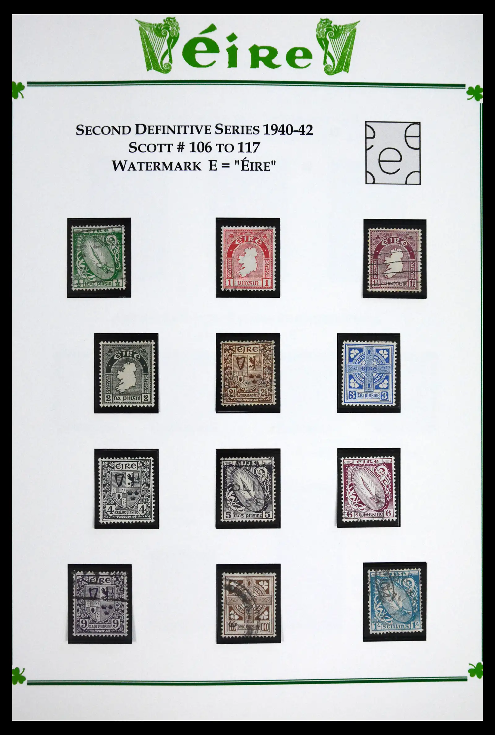 41843 0012 - Postzegelverzameling 41843 Ierland 1922-1980.