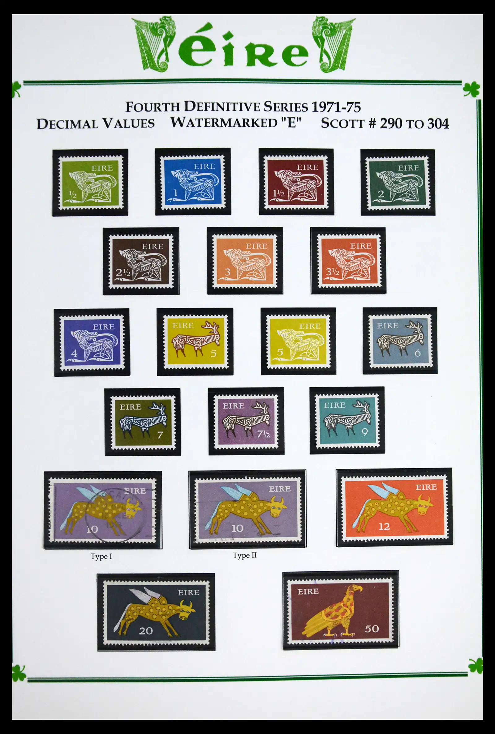 41843 0015 - Postzegelverzameling 41843 Ierland 1922-1980.