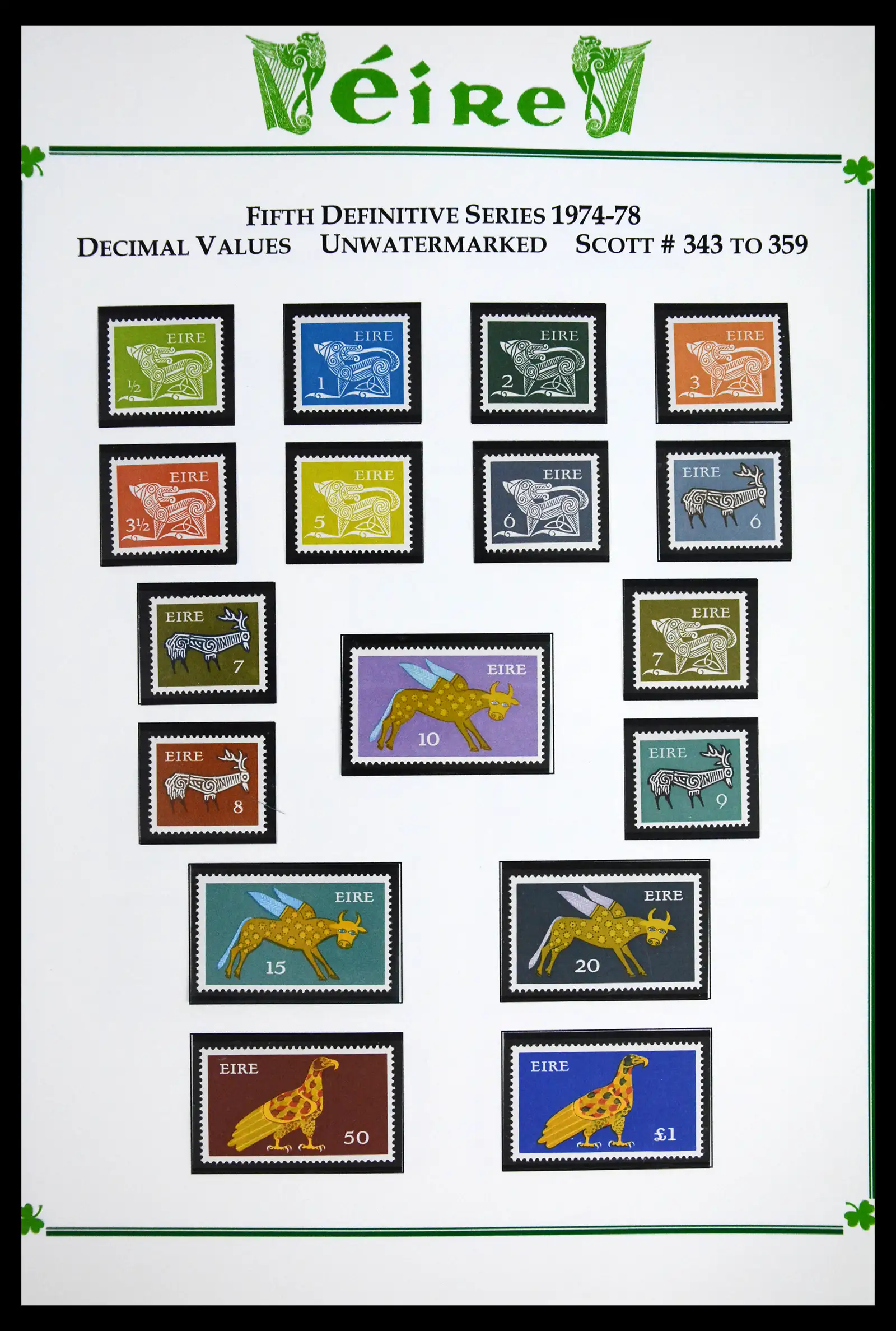 41843 0016 - Postzegelverzameling 41843 Ierland 1922-1980.
