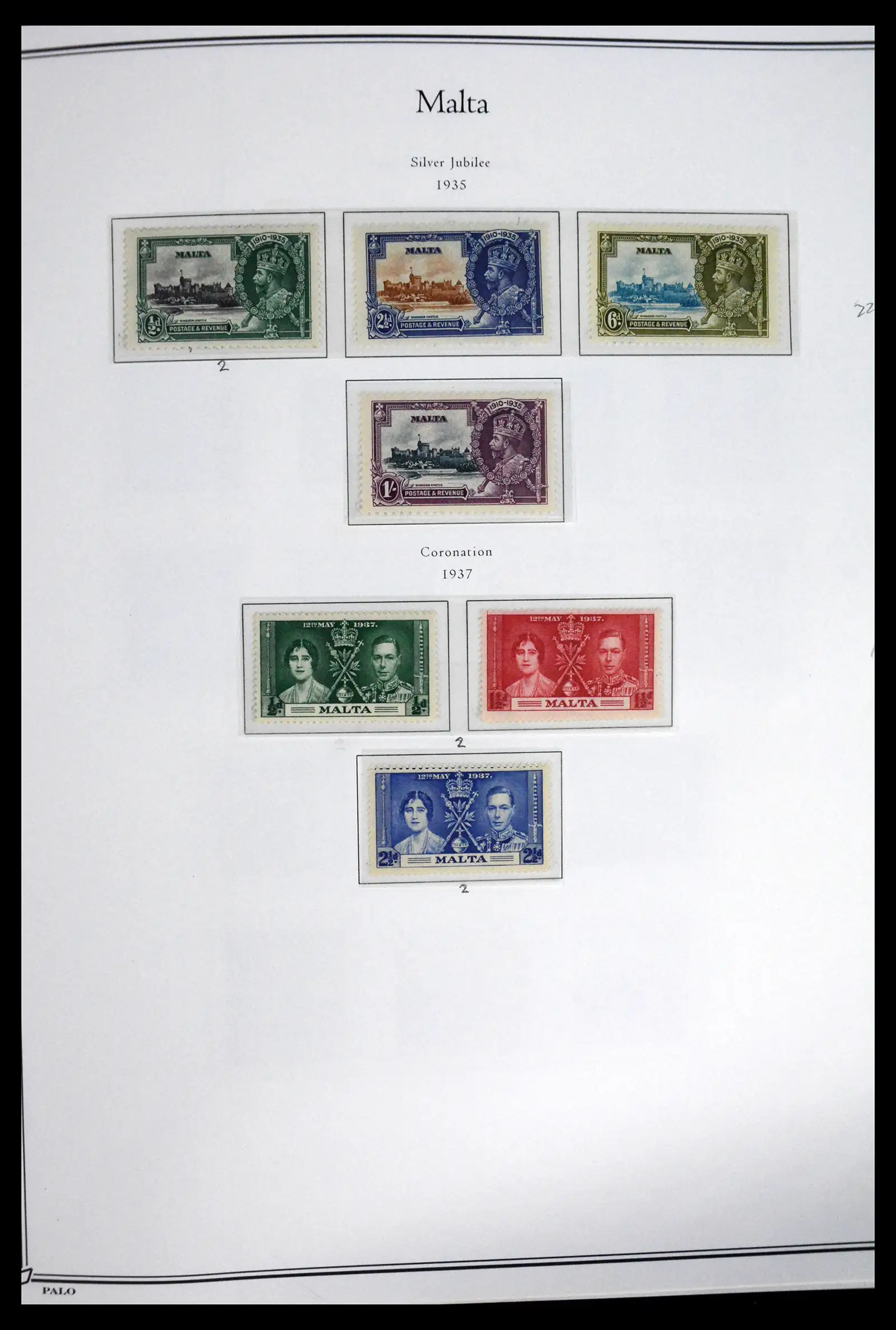41844 0012 - Postzegelverzameling 41844 Malta 1860-2014.