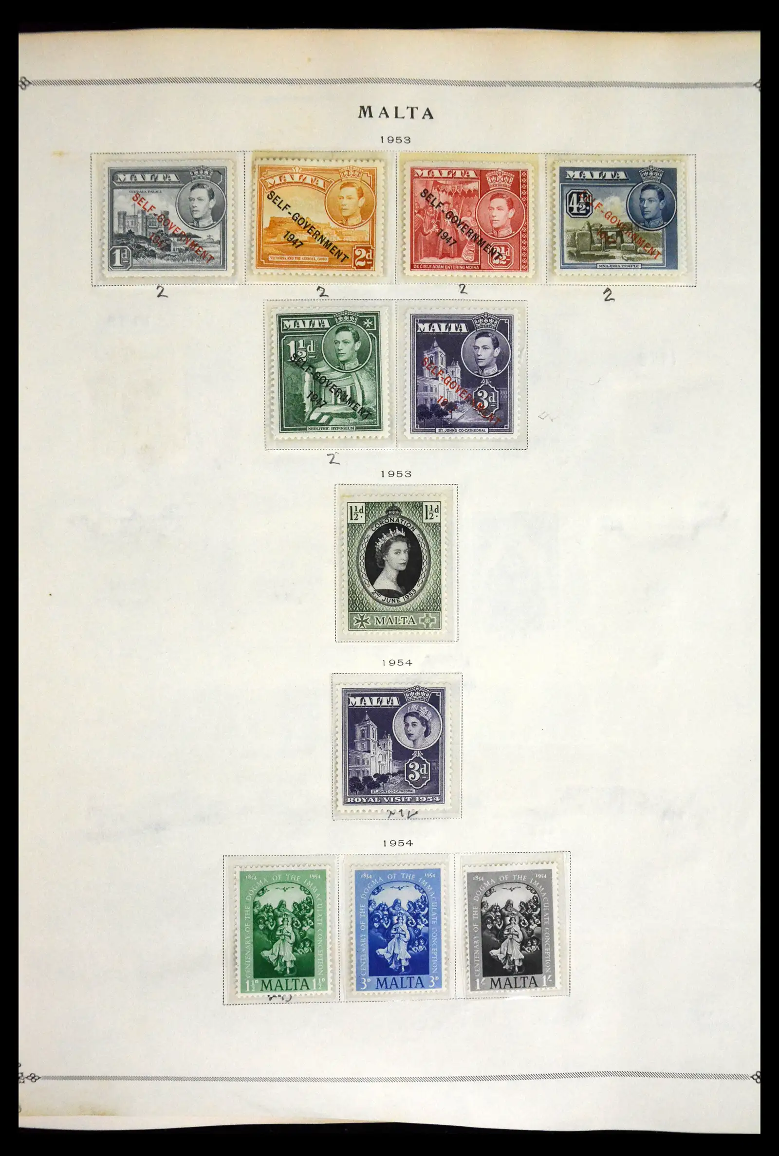 41844 0016 - Postzegelverzameling 41844 Malta 1860-2014.