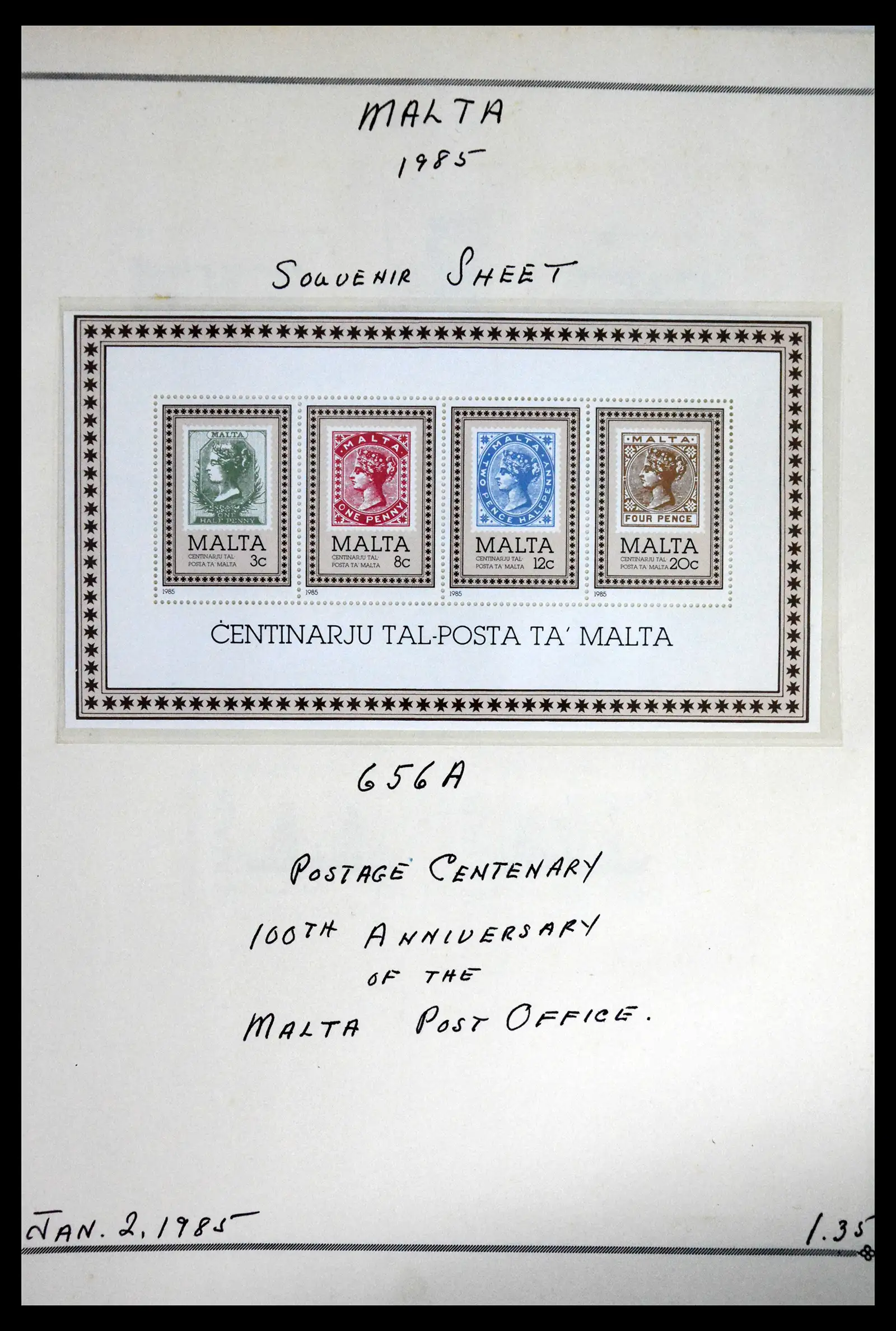 41844 0056 - Postzegelverzameling 41844 Malta 1860-2014.