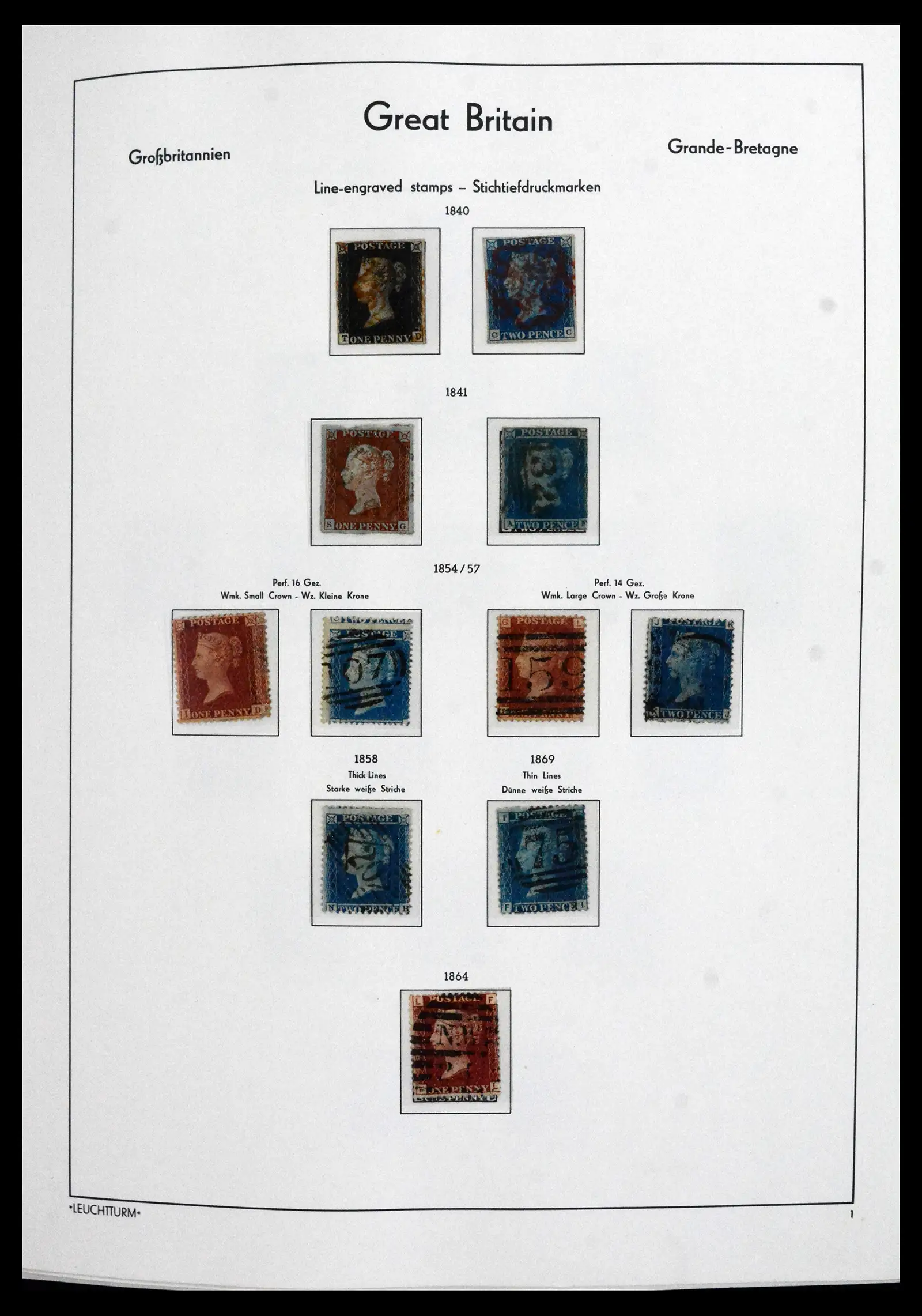41845 0001 - Postzegelverzameling 41845 Engeland 1840-1978.
