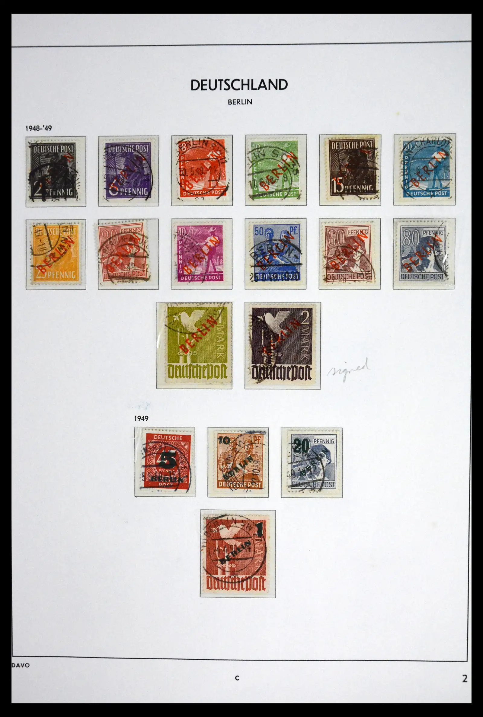 41848 0002 - Stamp collection 41848 Berlin complete used 1948-1990.