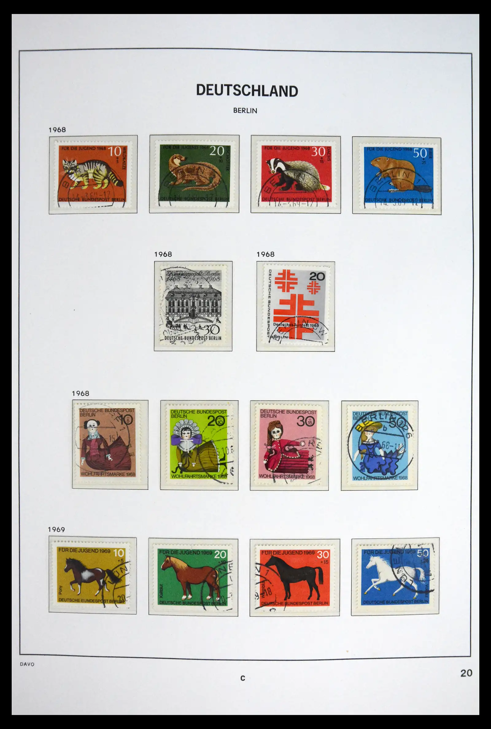 41848 0021 - Postzegelverzameling 41848 Berlijn compleet gebruikt 1948-1990.