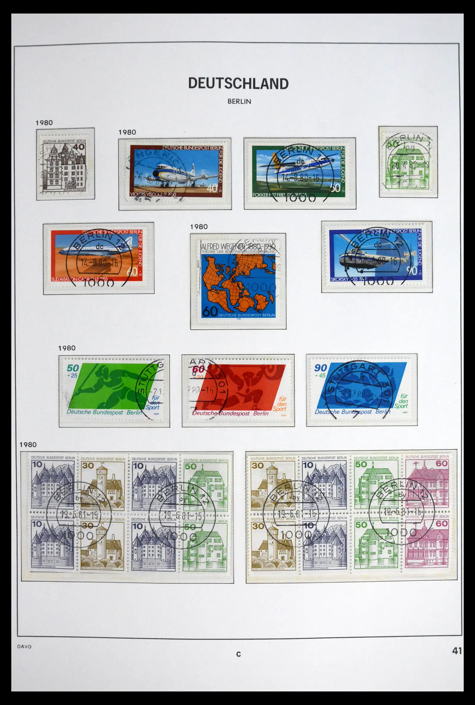 41848 0046 - Postzegelverzameling 41848 Berlijn compleet gebruikt 1948-1990.