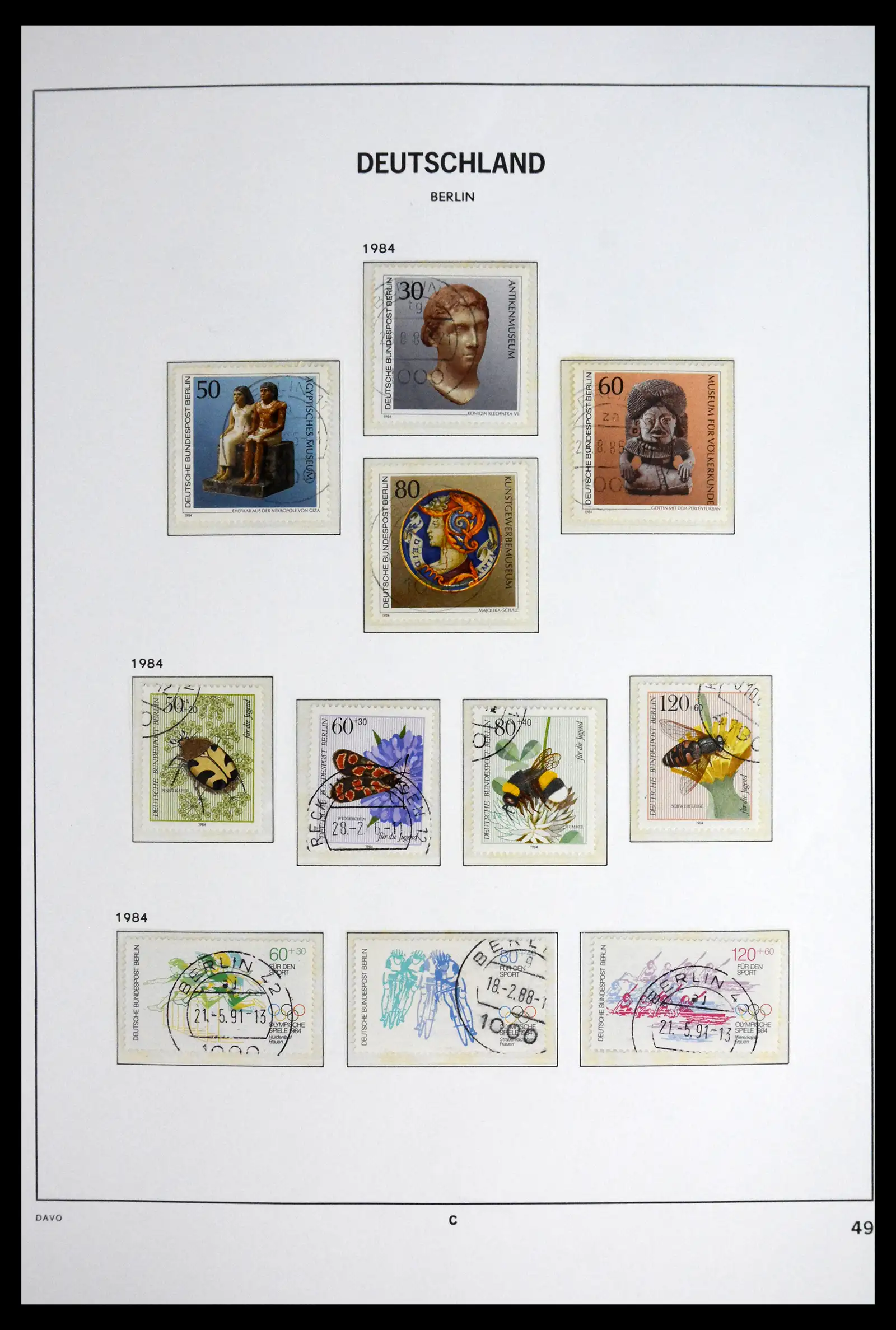 41848 0054 - Postzegelverzameling 41848 Berlijn compleet gebruikt 1948-1990.