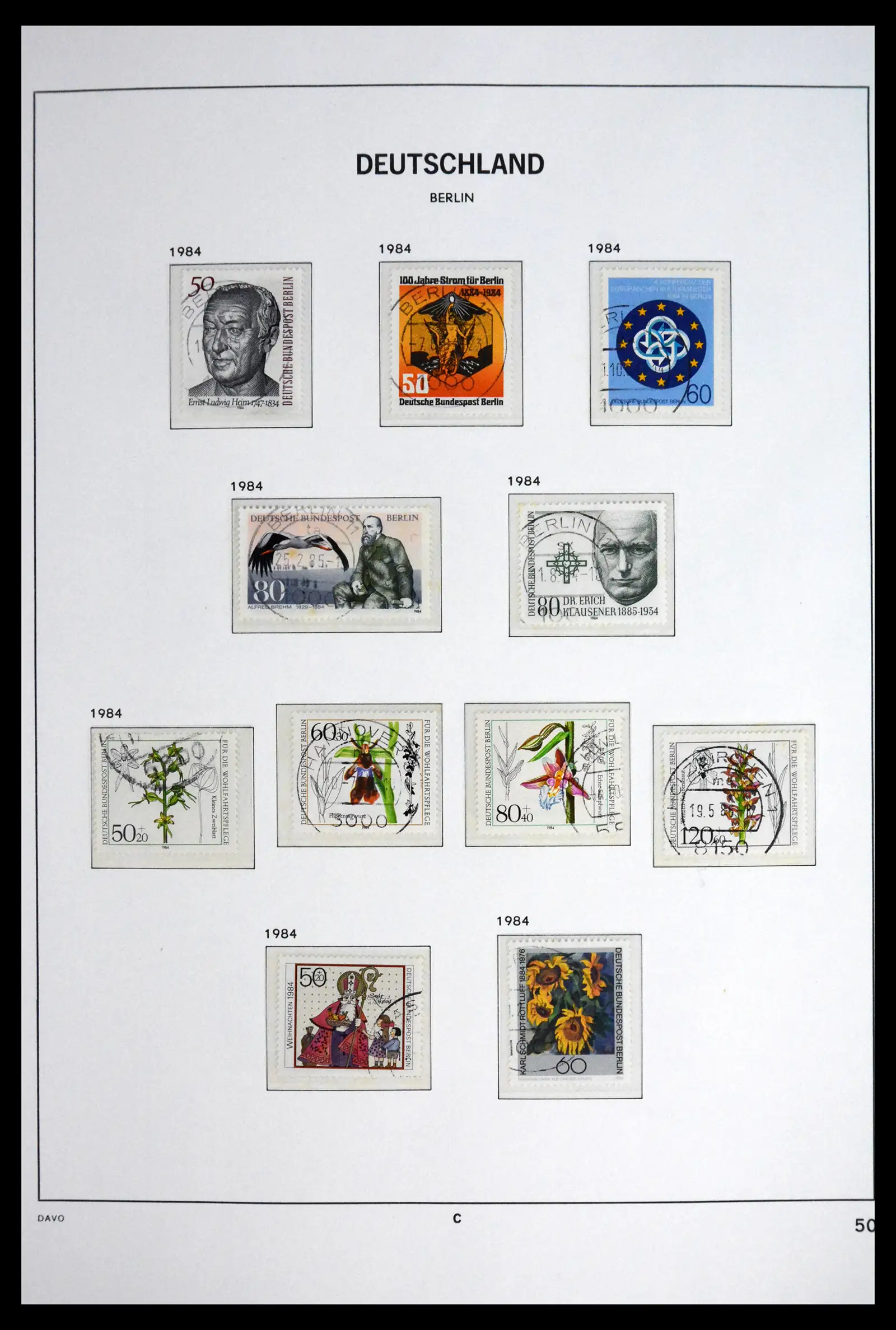 41848 0055 - Postzegelverzameling 41848 Berlijn compleet gebruikt 1948-1990.