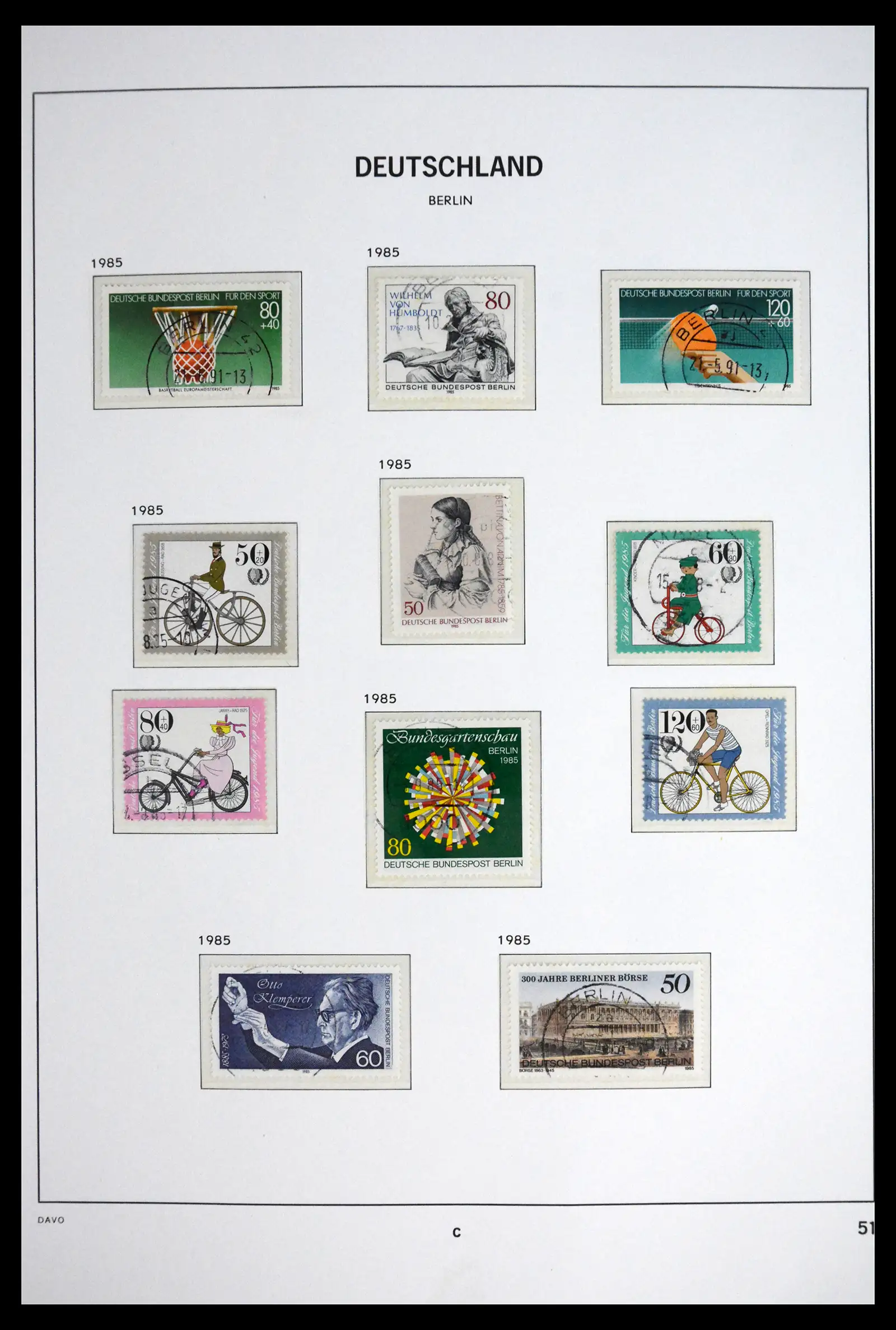41848 0056 - Postzegelverzameling 41848 Berlijn compleet gebruikt 1948-1990.