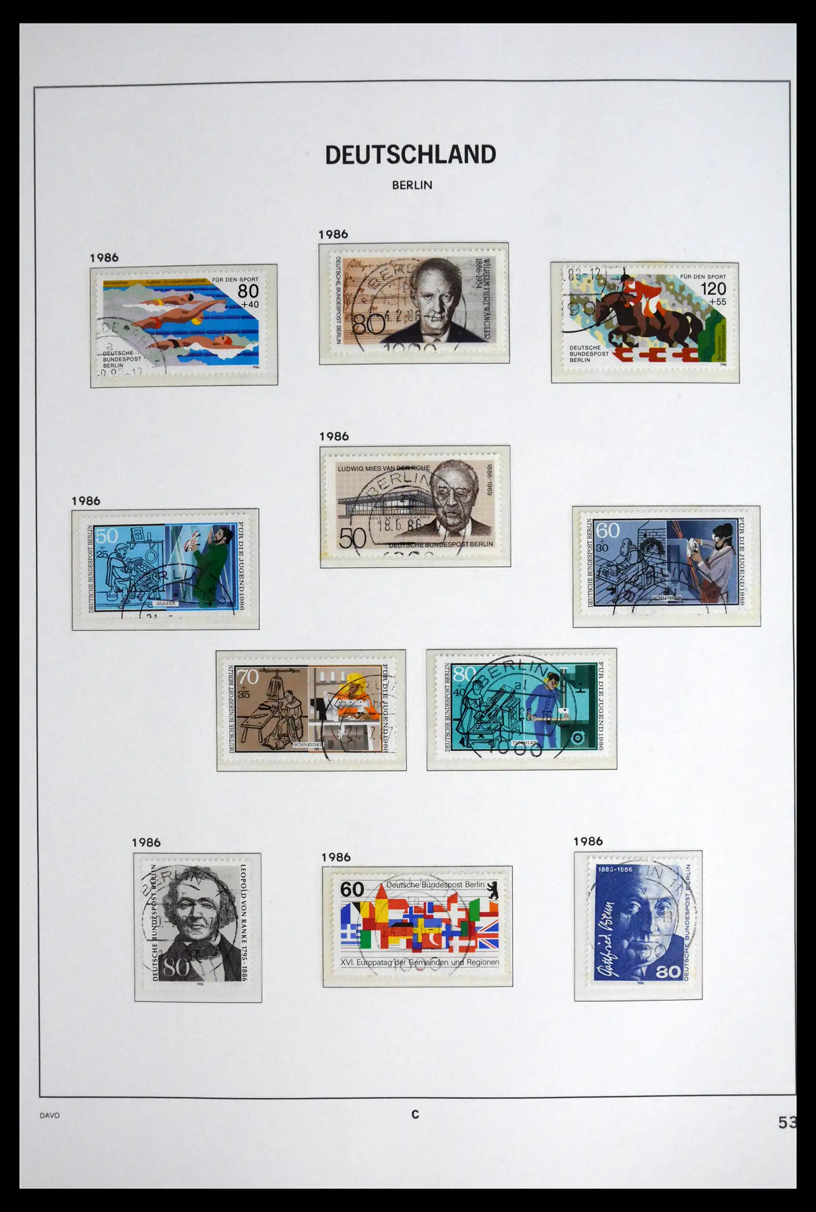 41848 0058 - Postzegelverzameling 41848 Berlijn compleet gebruikt 1948-1990.