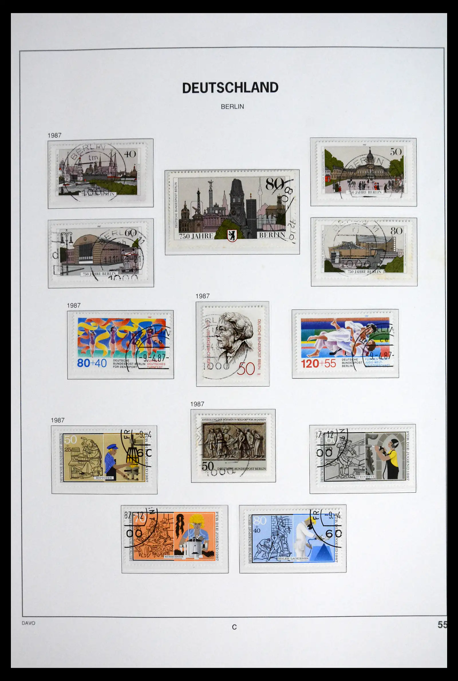 41848 0060 - Postzegelverzameling 41848 Berlijn compleet gebruikt 1948-1990.