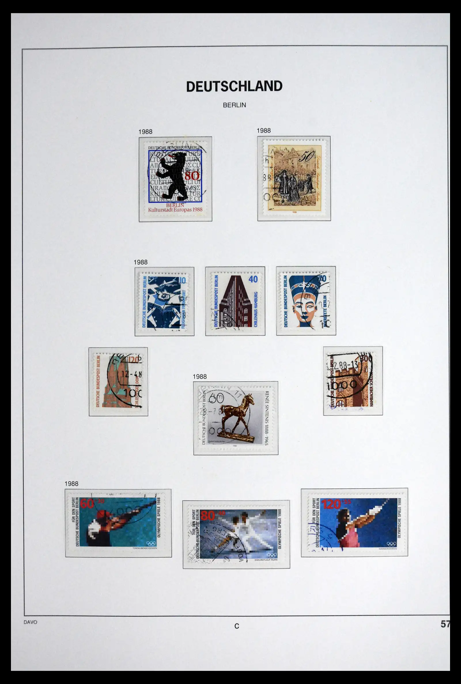 41848 0063 - Postzegelverzameling 41848 Berlijn compleet gebruikt 1948-1990.