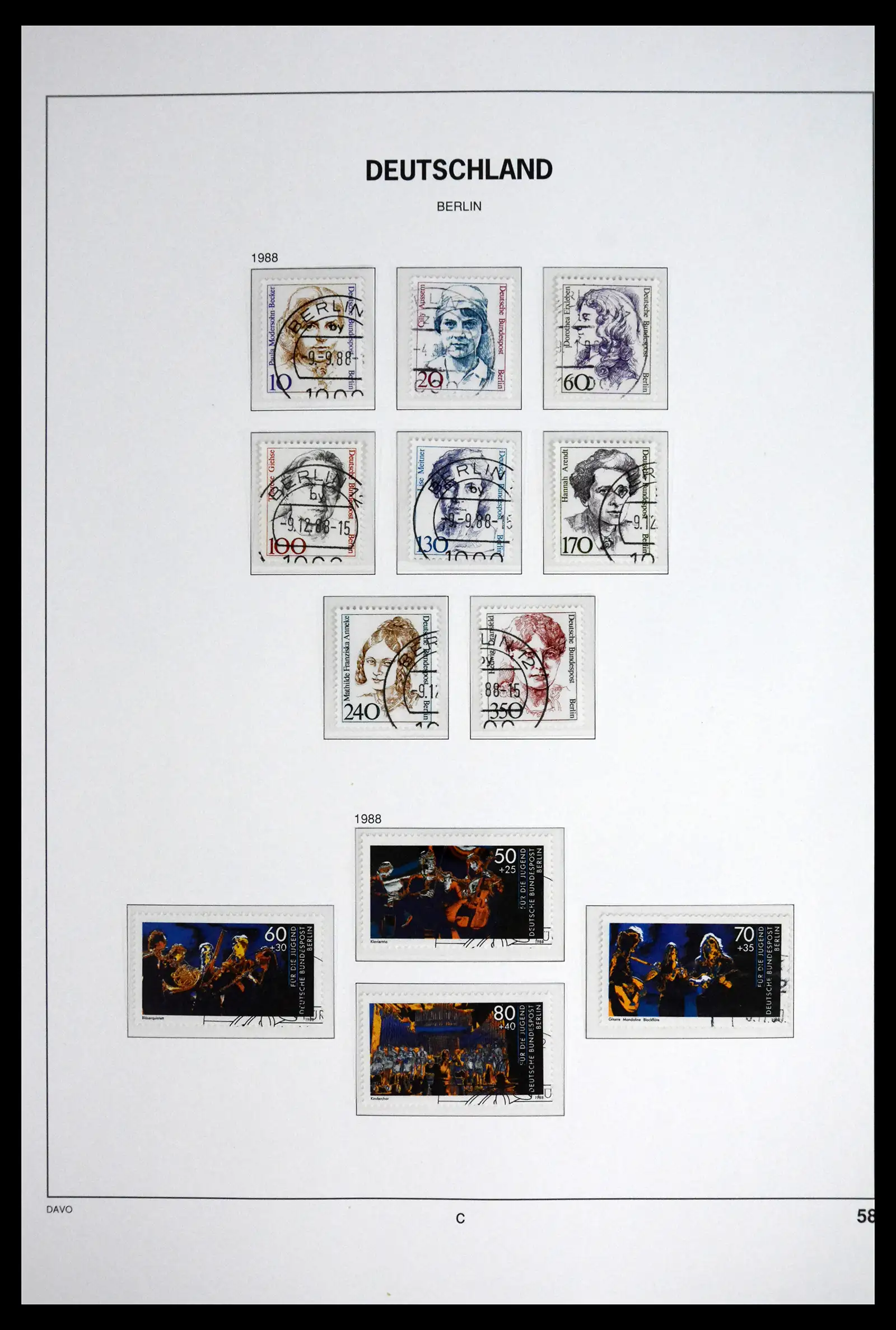 41848 0064 - Postzegelverzameling 41848 Berlijn compleet gebruikt 1948-1990.