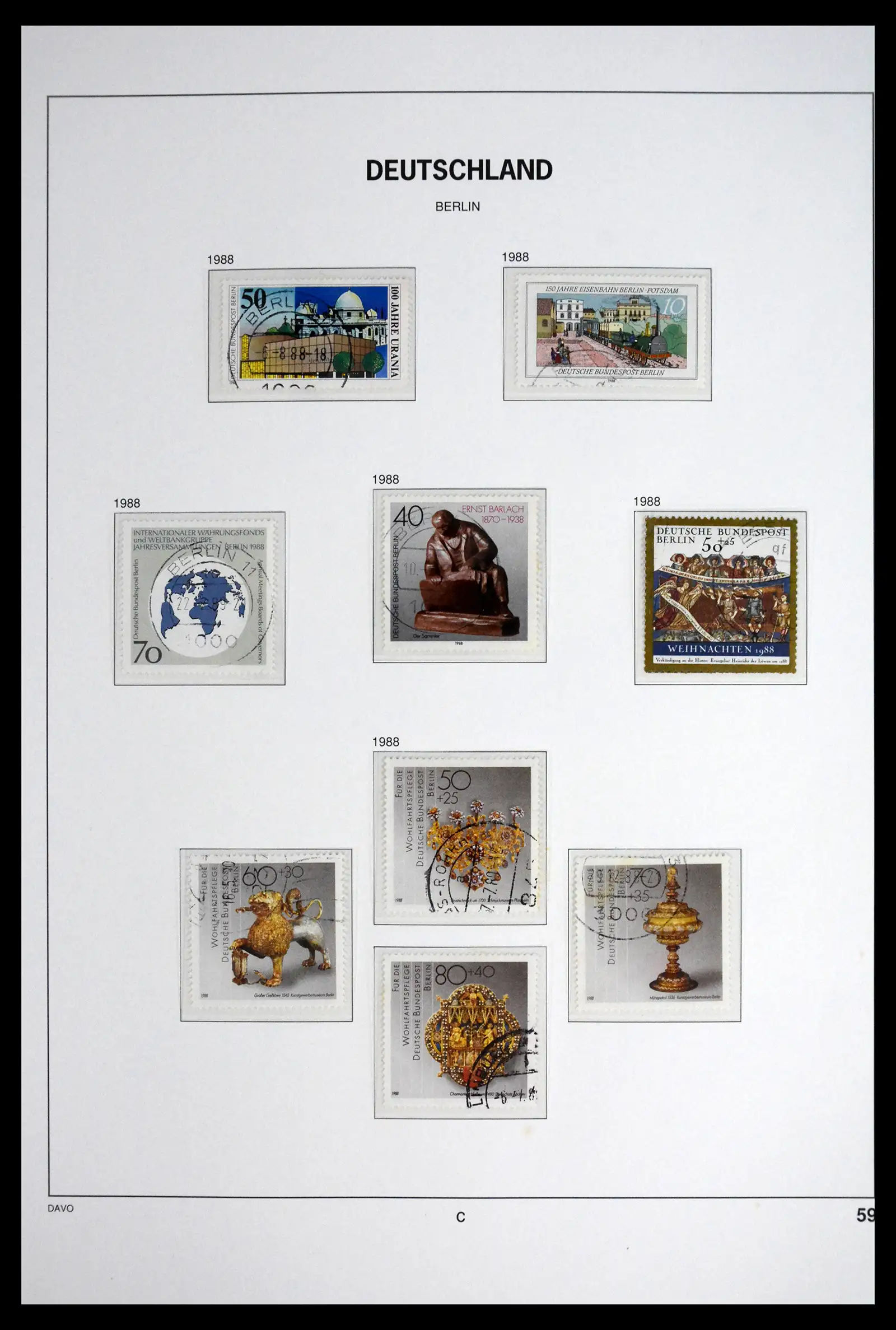 41848 0065 - Postzegelverzameling 41848 Berlijn compleet gebruikt 1948-1990.