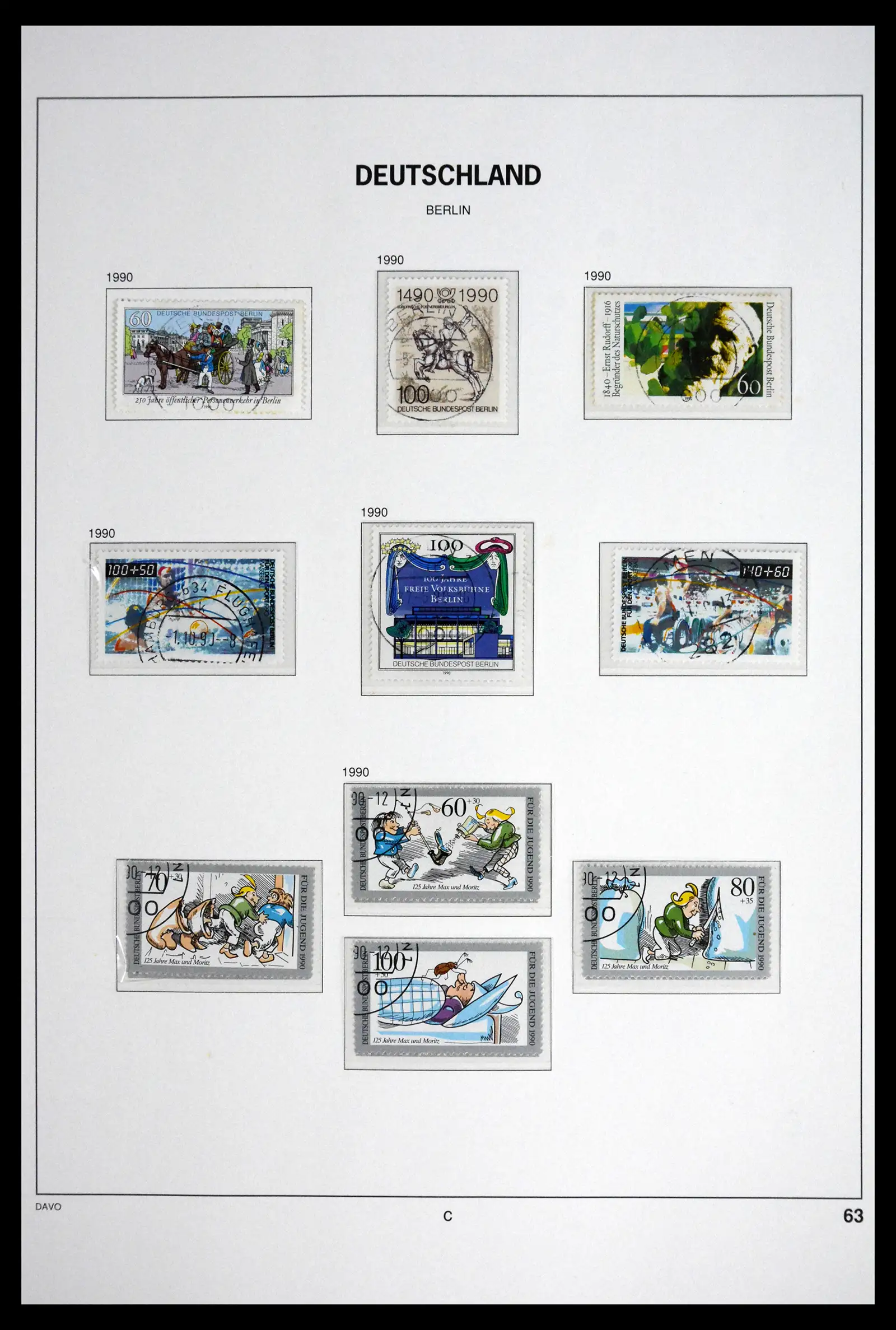 41848 0070 - Postzegelverzameling 41848 Berlijn compleet gebruikt 1948-1990.